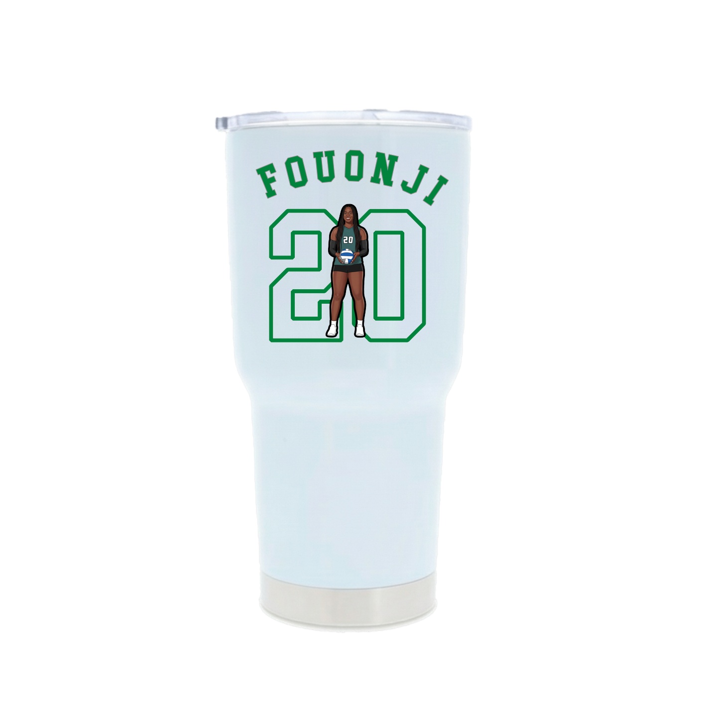 30oz Stainless Steel Tumbler — Shirsey Arch in White