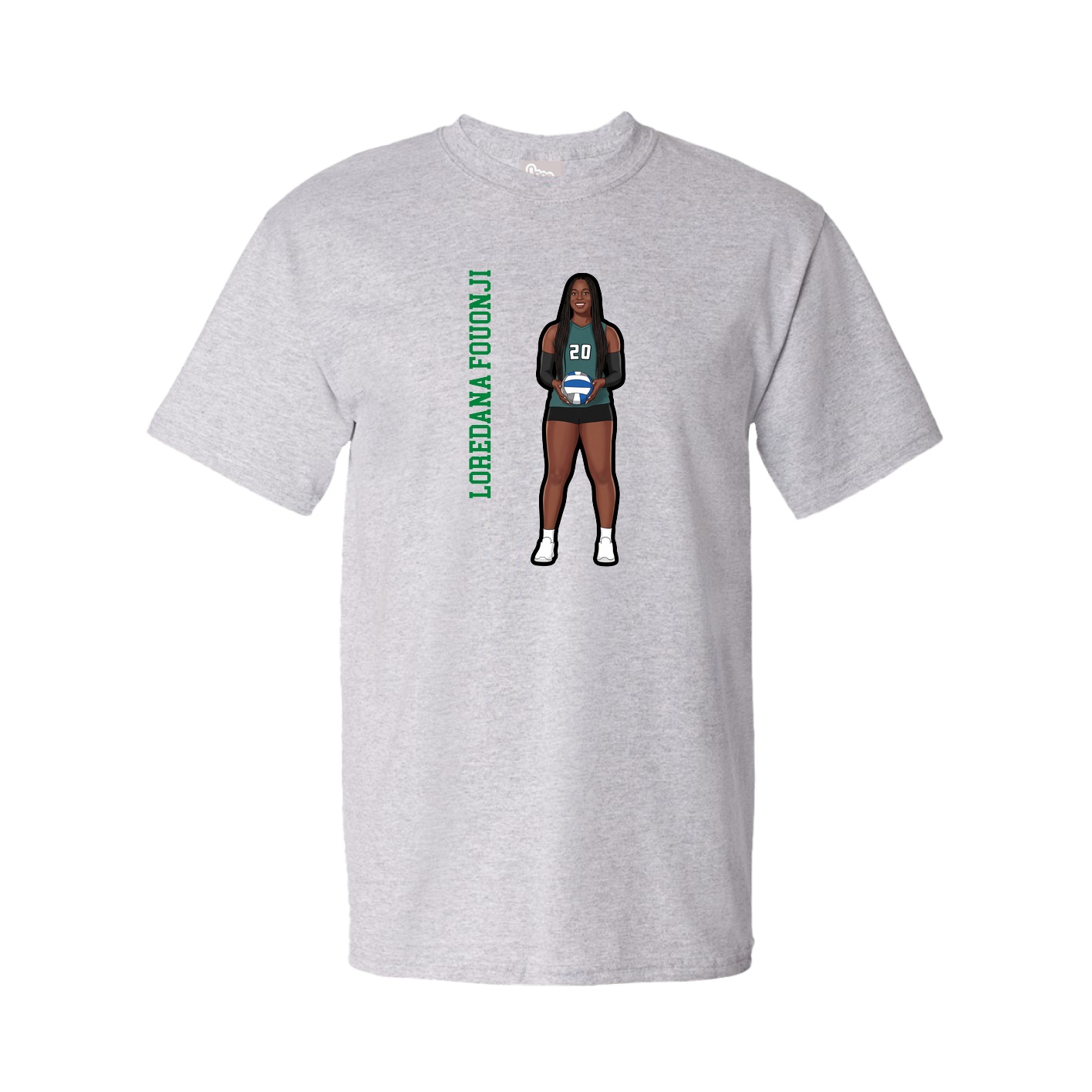 Tee — Name Vertical in Grey