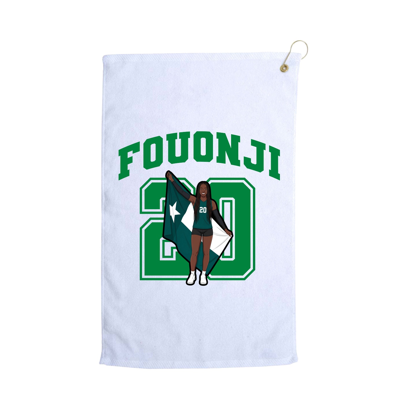 Golf Towel — Number in White