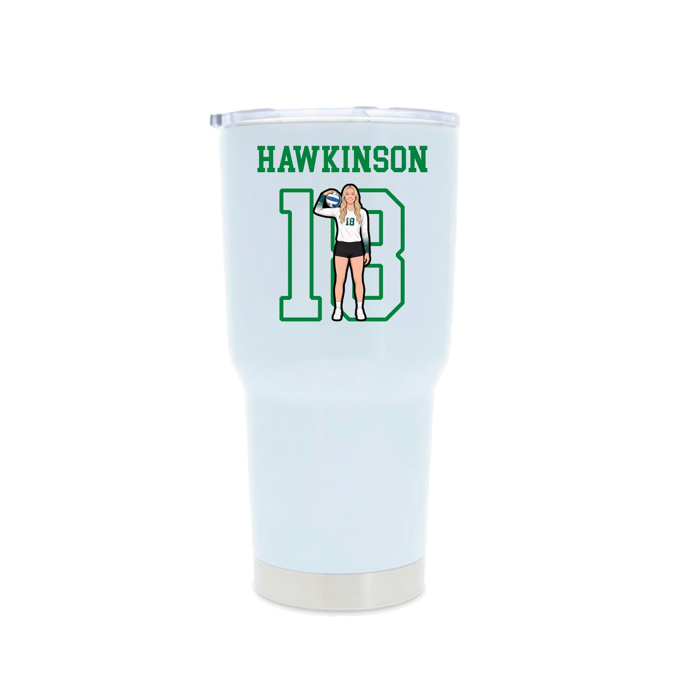 30oz Stainless Steel Tumbler — Shirsey in White