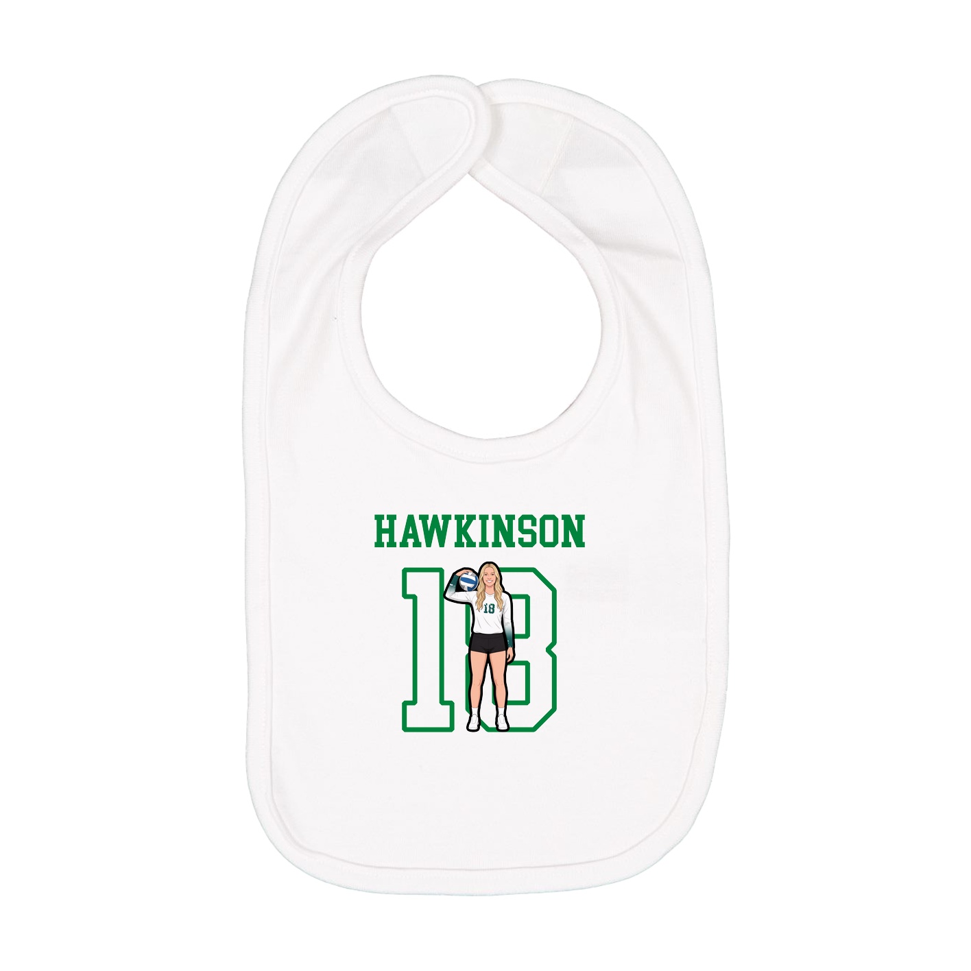 Infant Bib — Shirsey in White