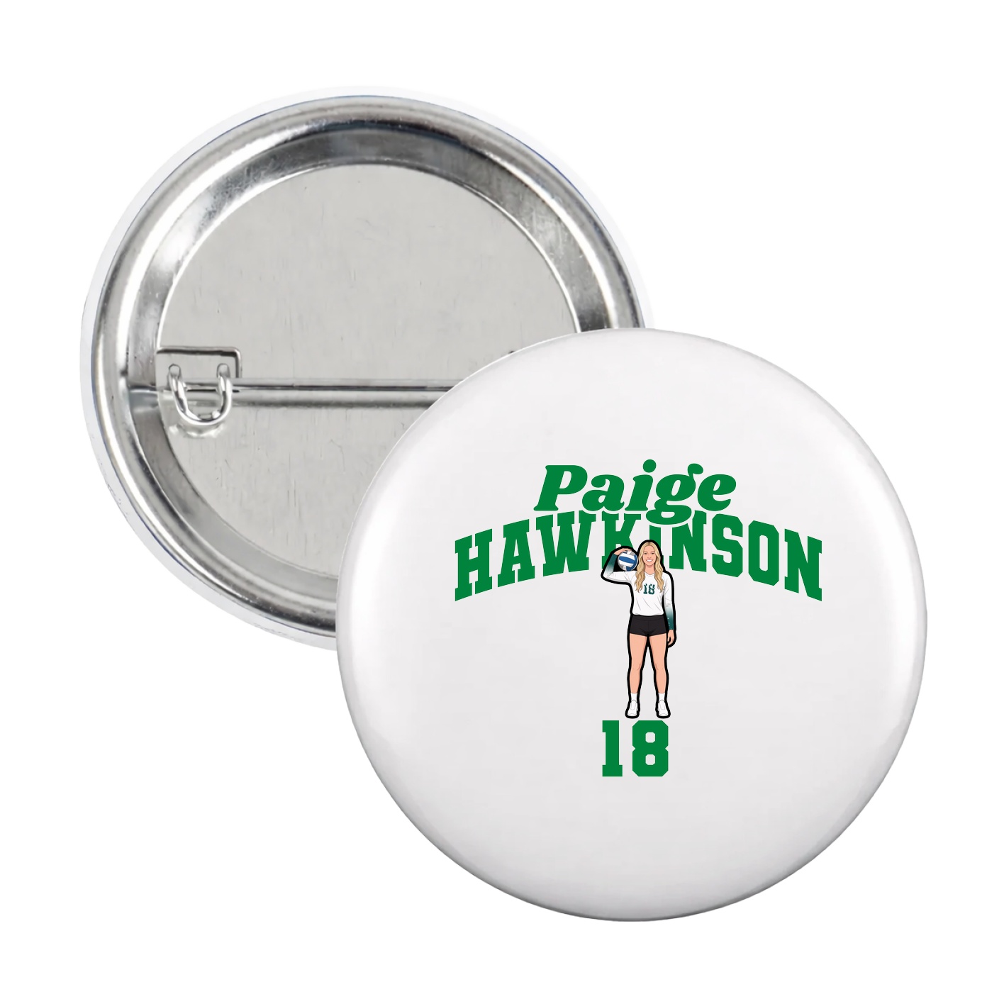 Game Day Button — Signature Arch in White