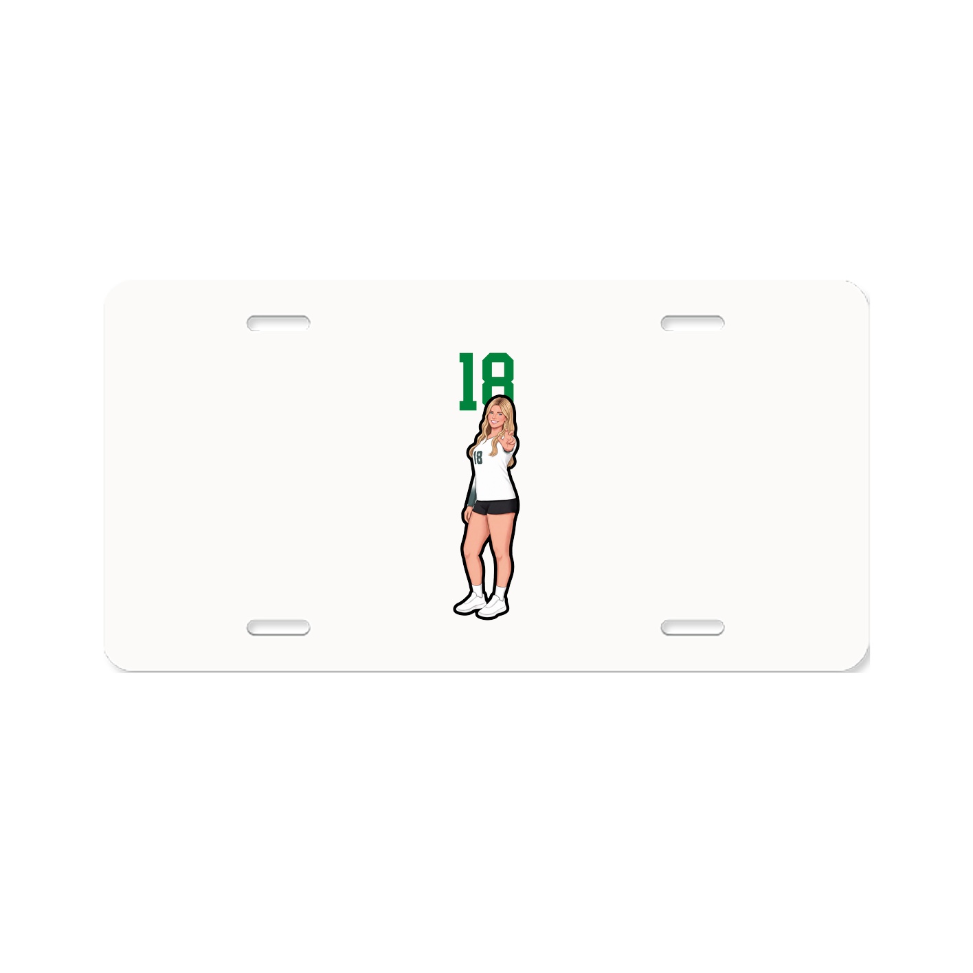 License Plate — Number Top in Classic