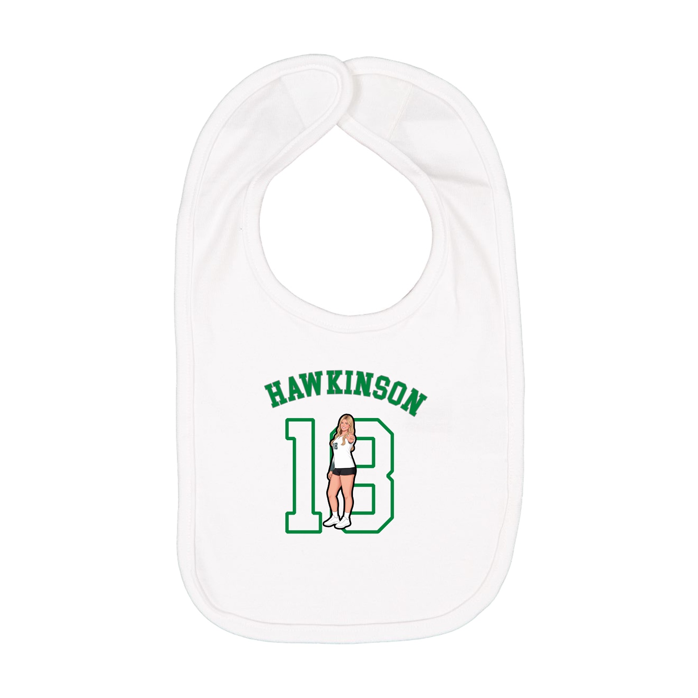 Infant Bib — Shirsey Arch in White