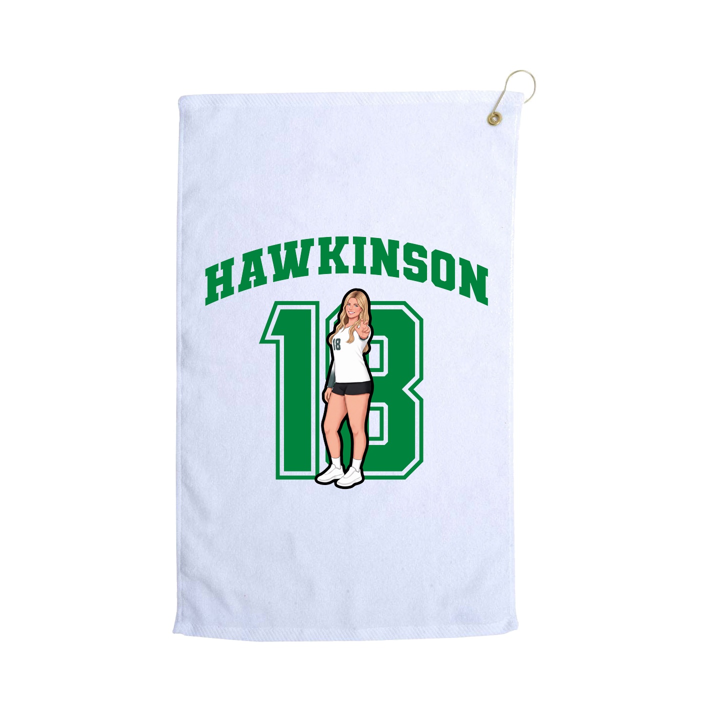 Golf Towel — Number in White
