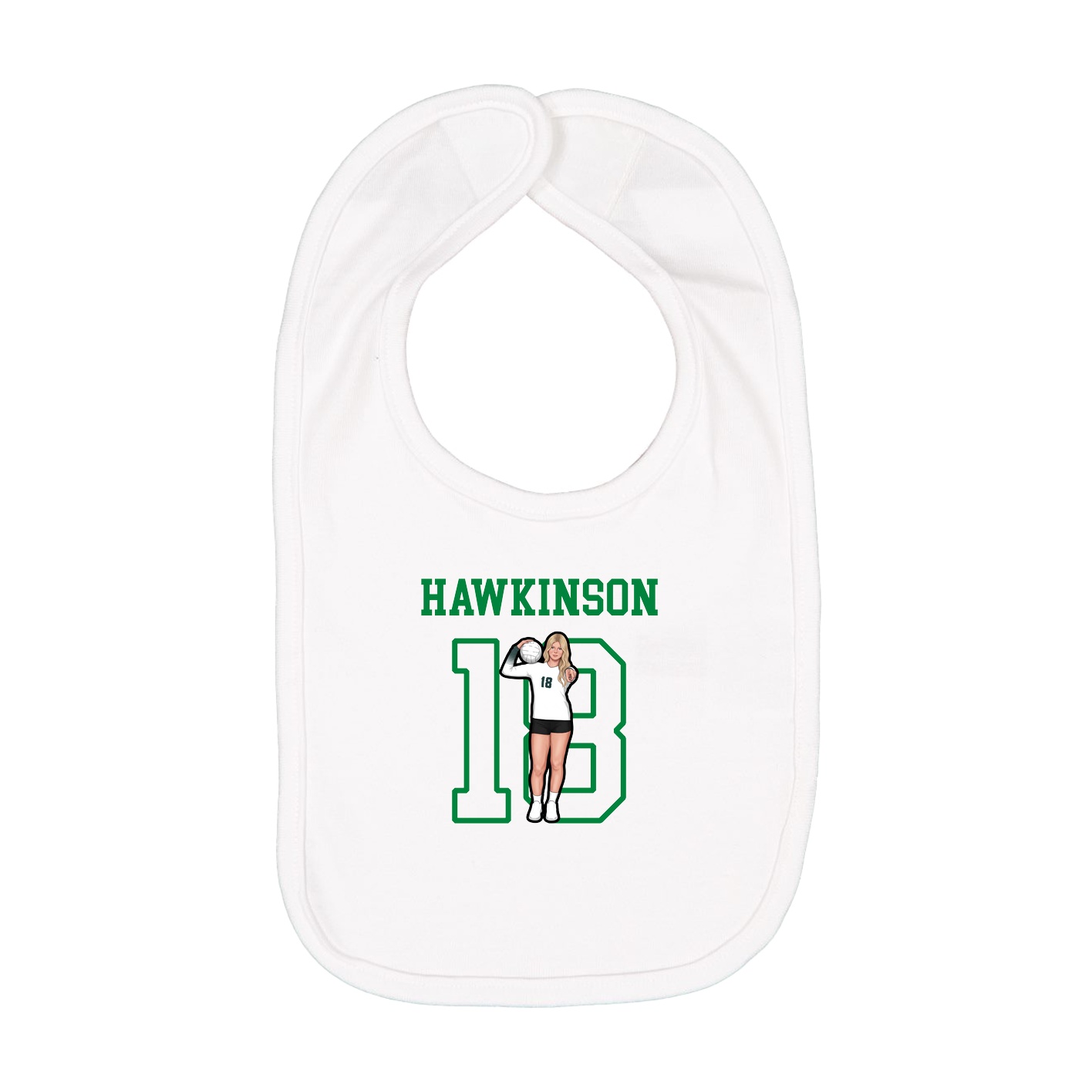 Infant Bib — Shirsey in White