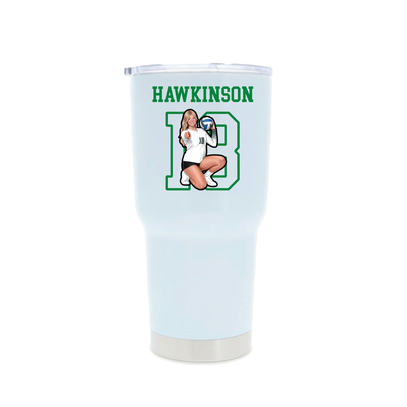 30oz Stainless Steel Tumbler — Shirsey in White