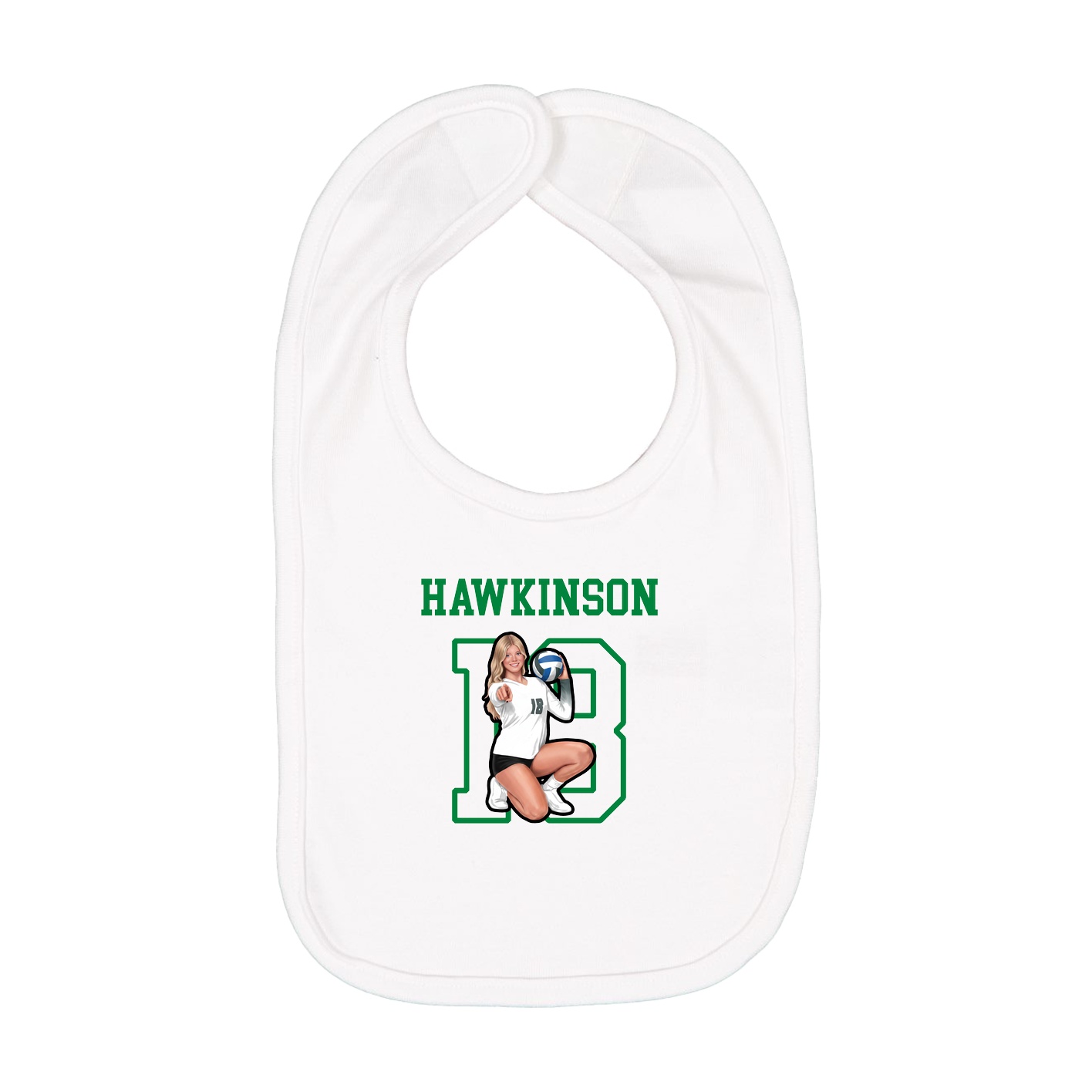 Infant Bib — Shirsey in White