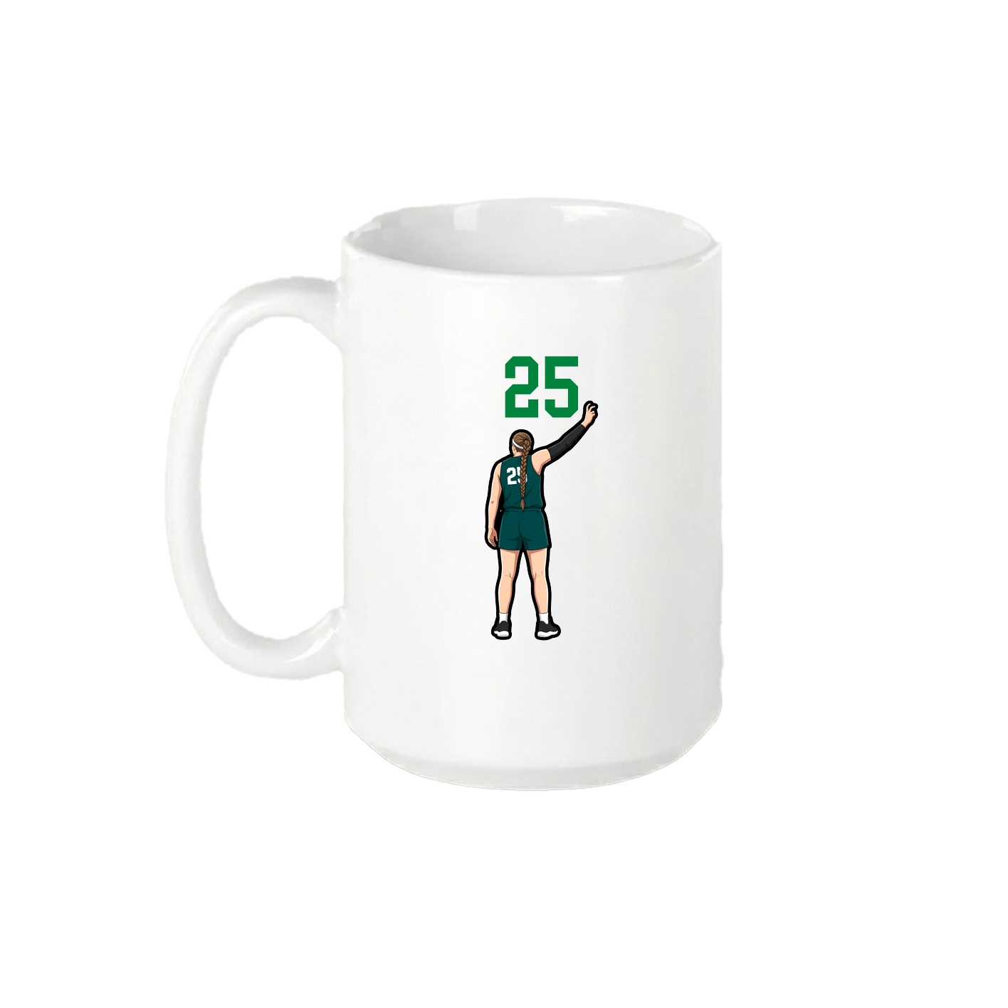 15oz Coffee Mug — Number Top in White
