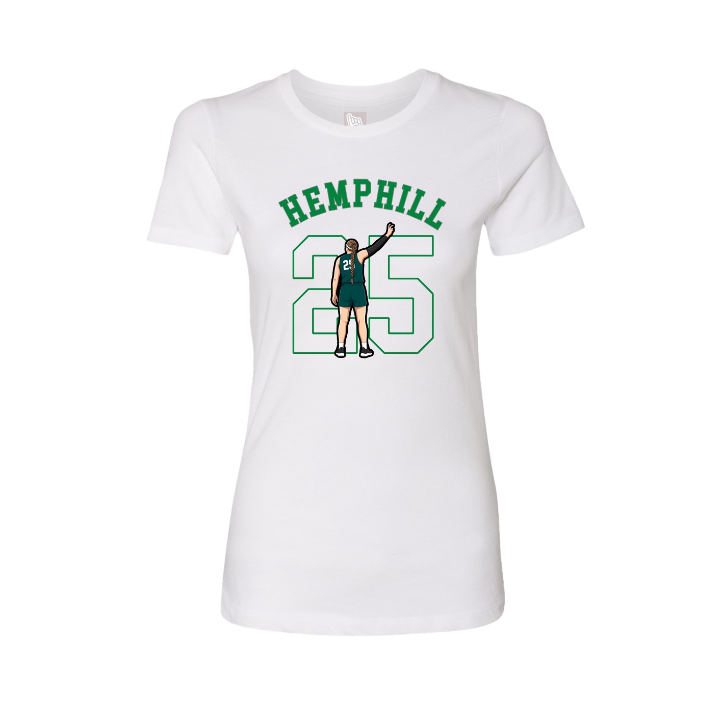 Fitted Women's Tee — Shirsey Arch in White