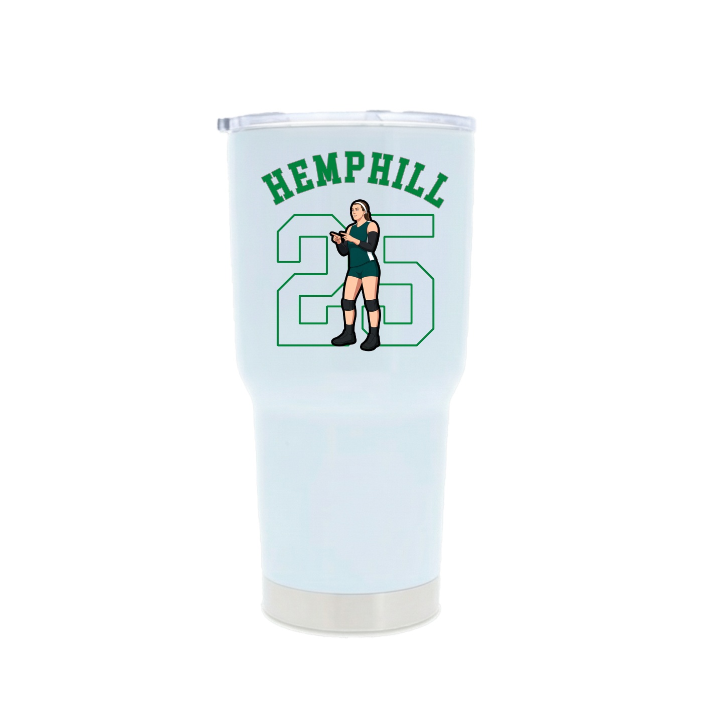 30oz Stainless Steel Tumbler — Shirsey Arch in White