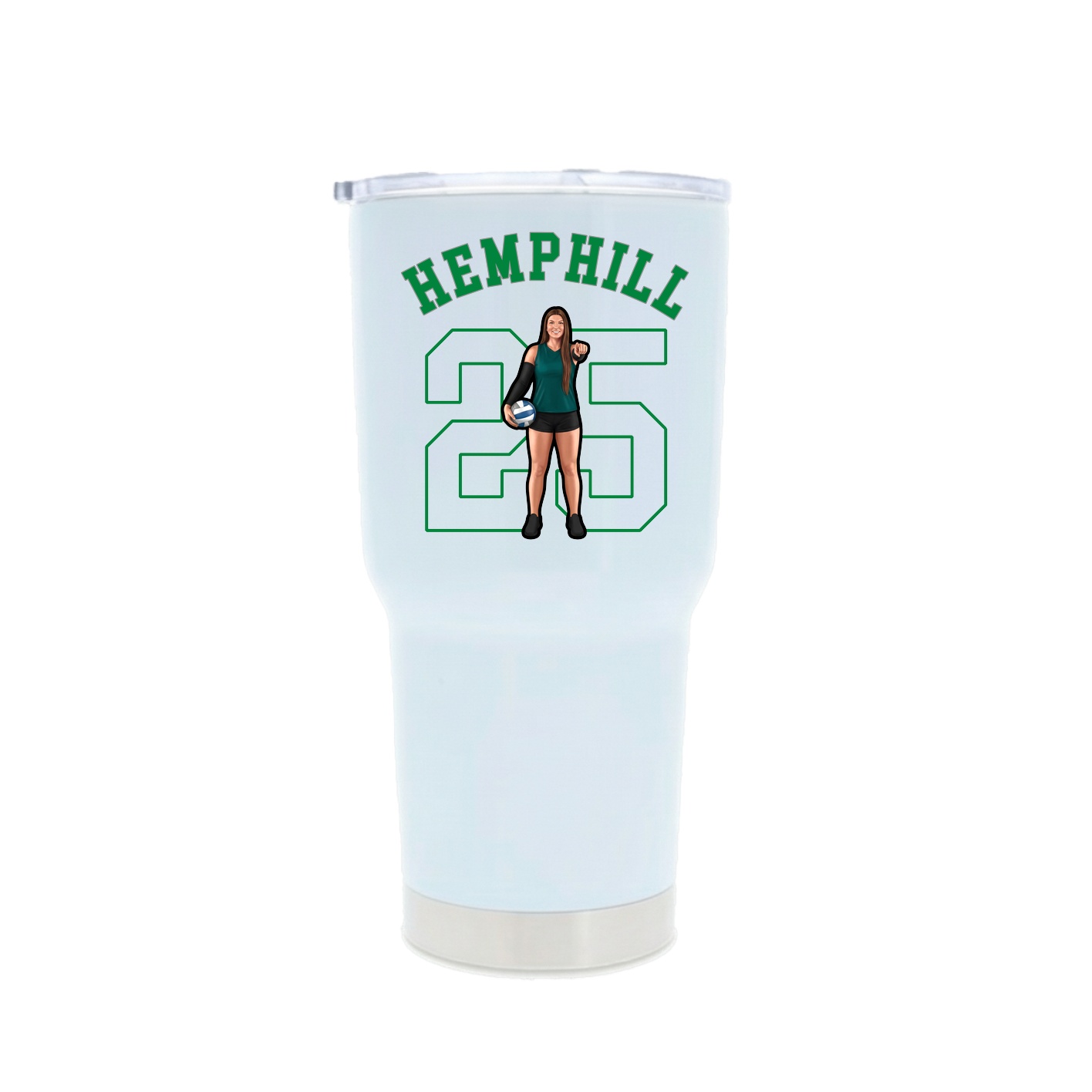 30oz Stainless Steel Tumbler — Shirsey Arch in White
