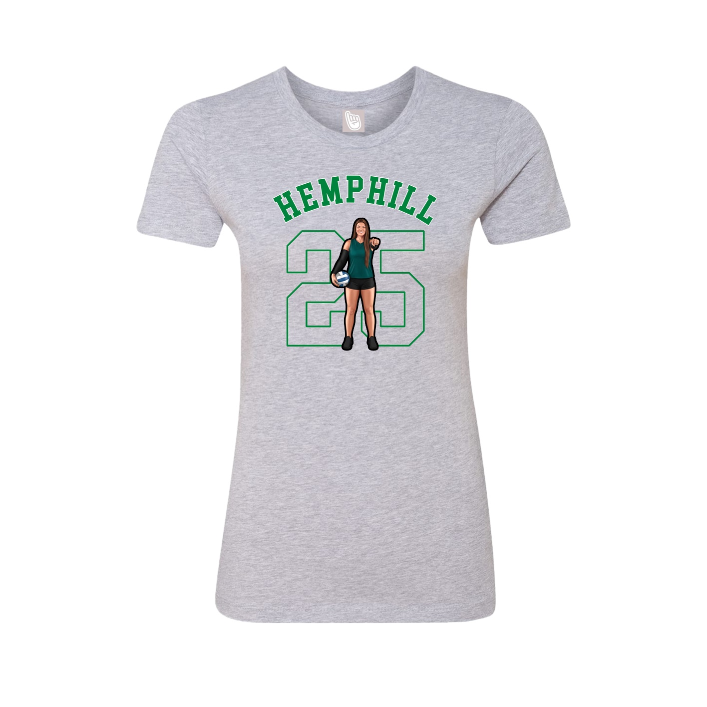 Fitted Women's Tee — Shirsey Arch in Grey