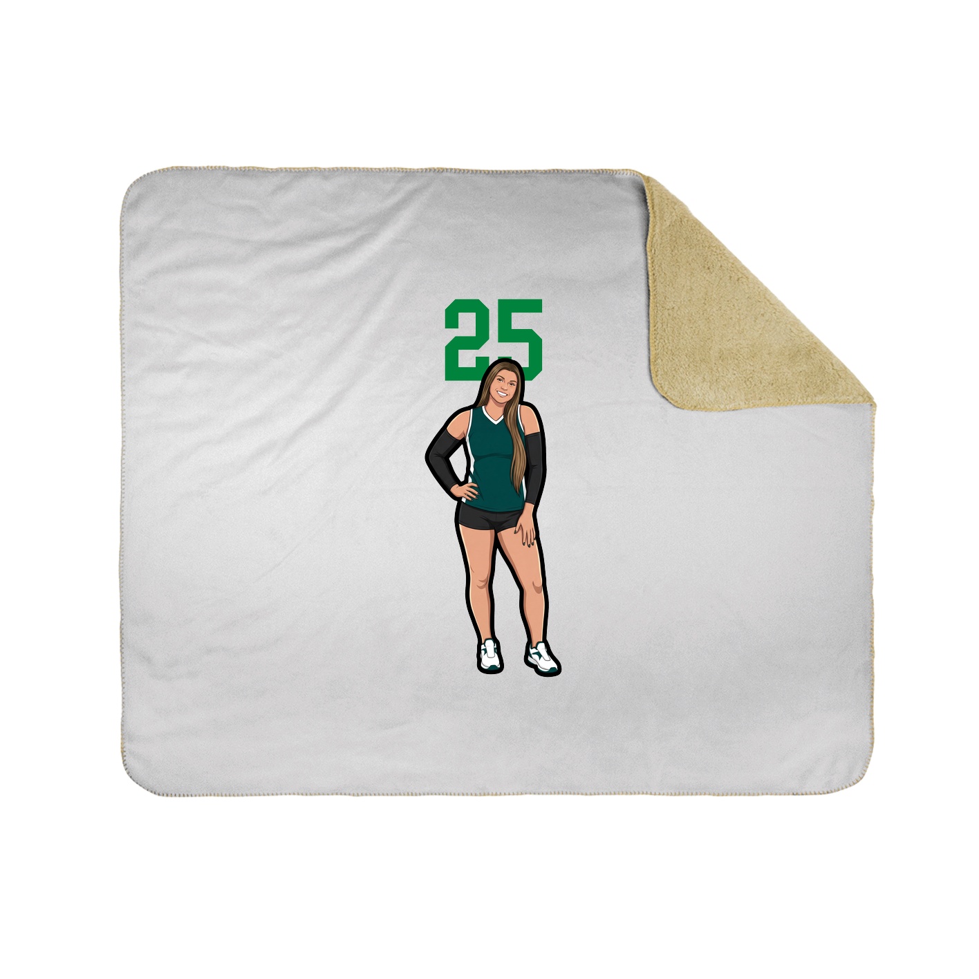 Throw Blanket — Number Top in White