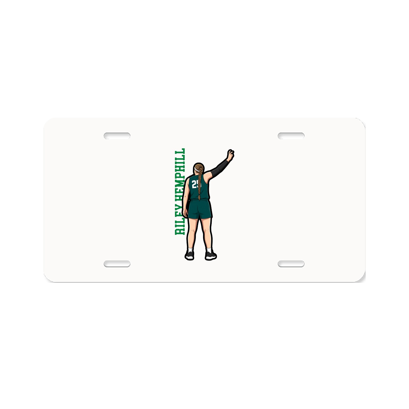 License Plate — Name Vertical in Classic