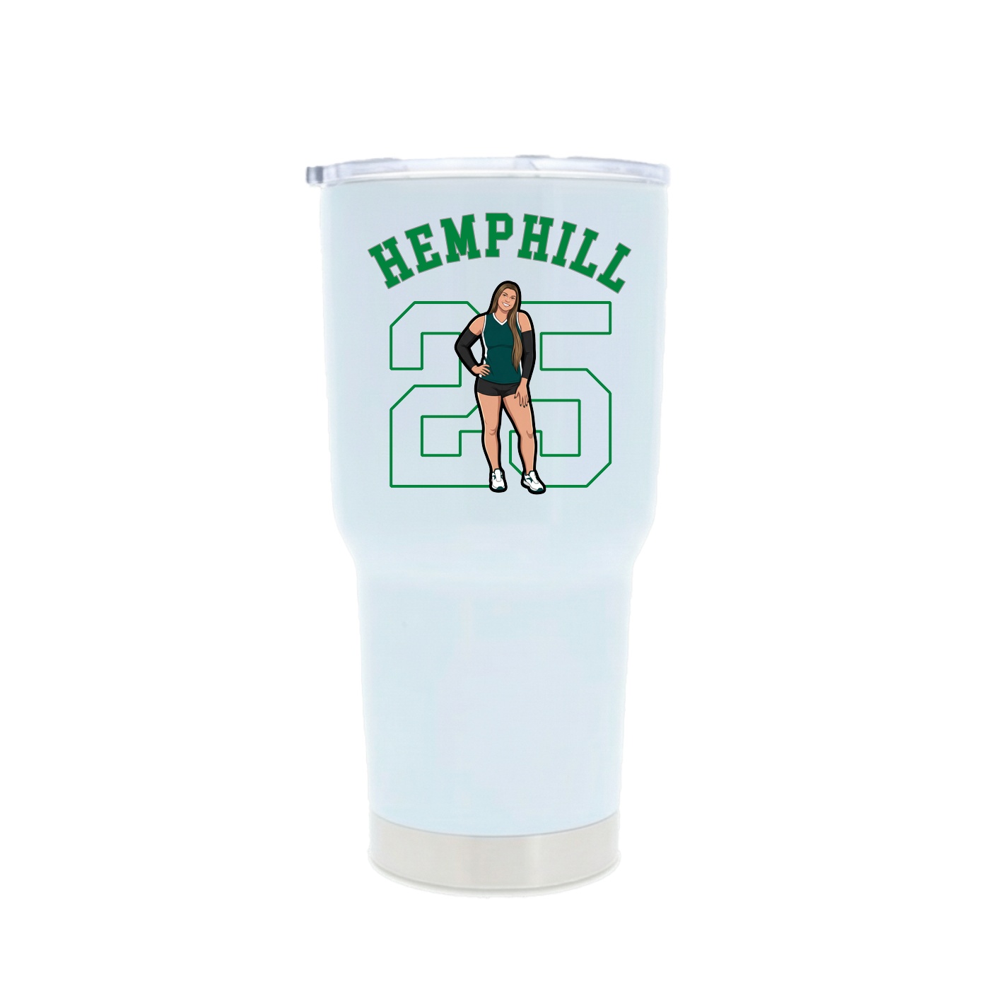 30oz Stainless Steel Tumbler — Shirsey Arch in White