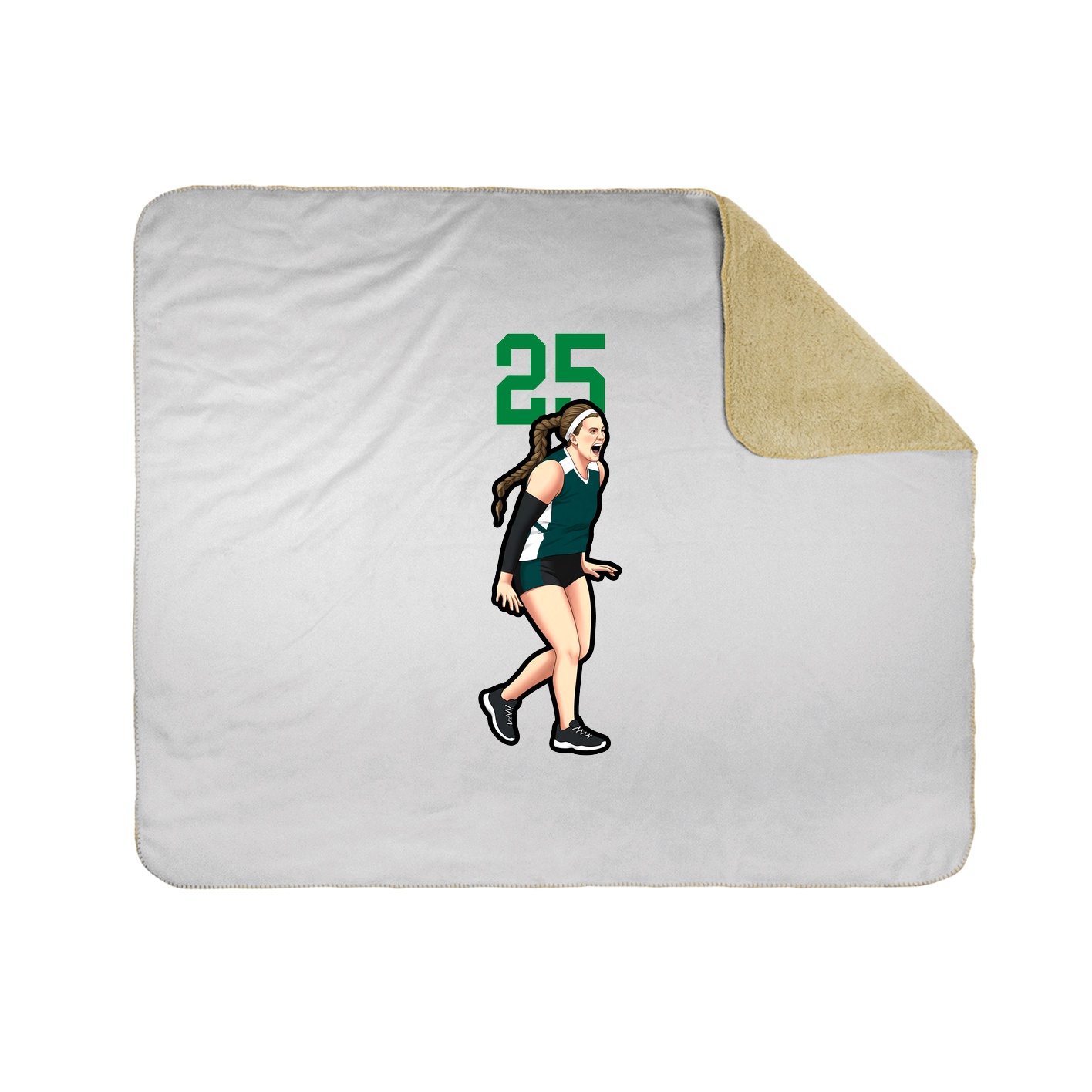 Throw Blanket — Number Top in White