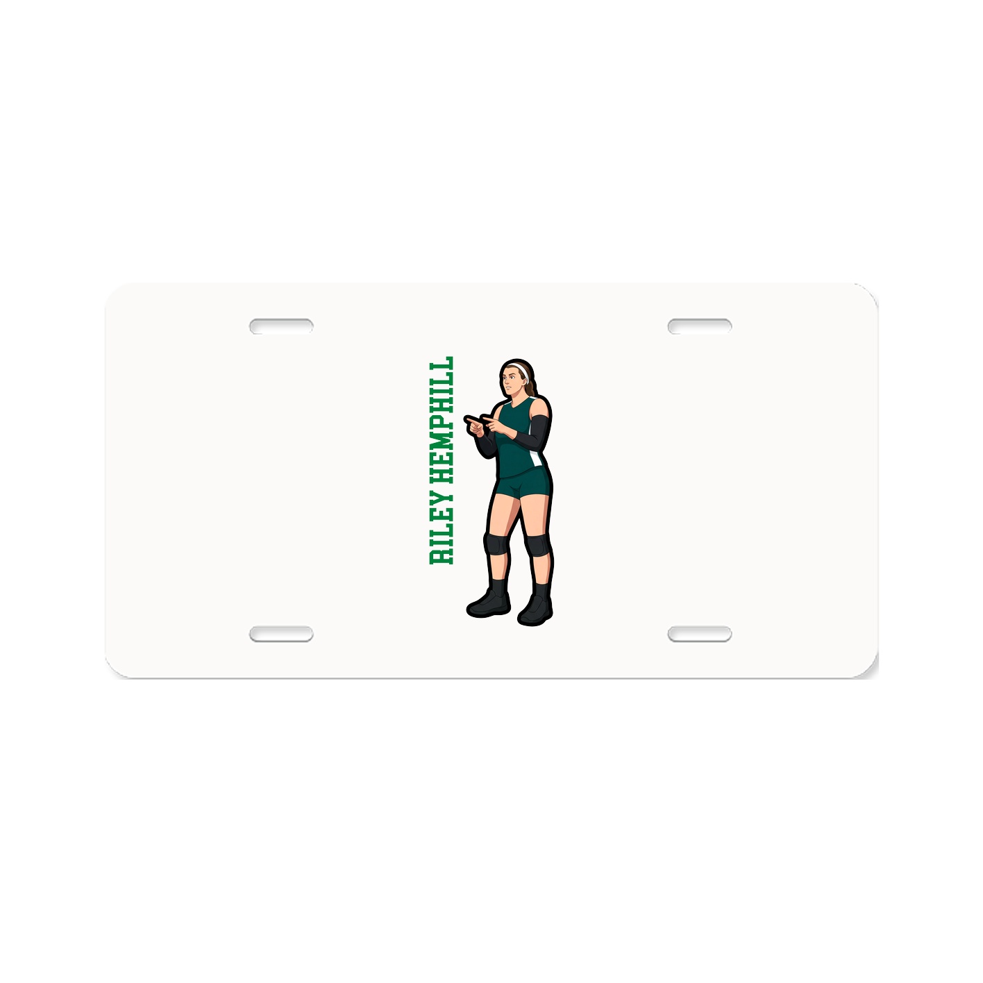 License Plate — Name Vertical in Classic