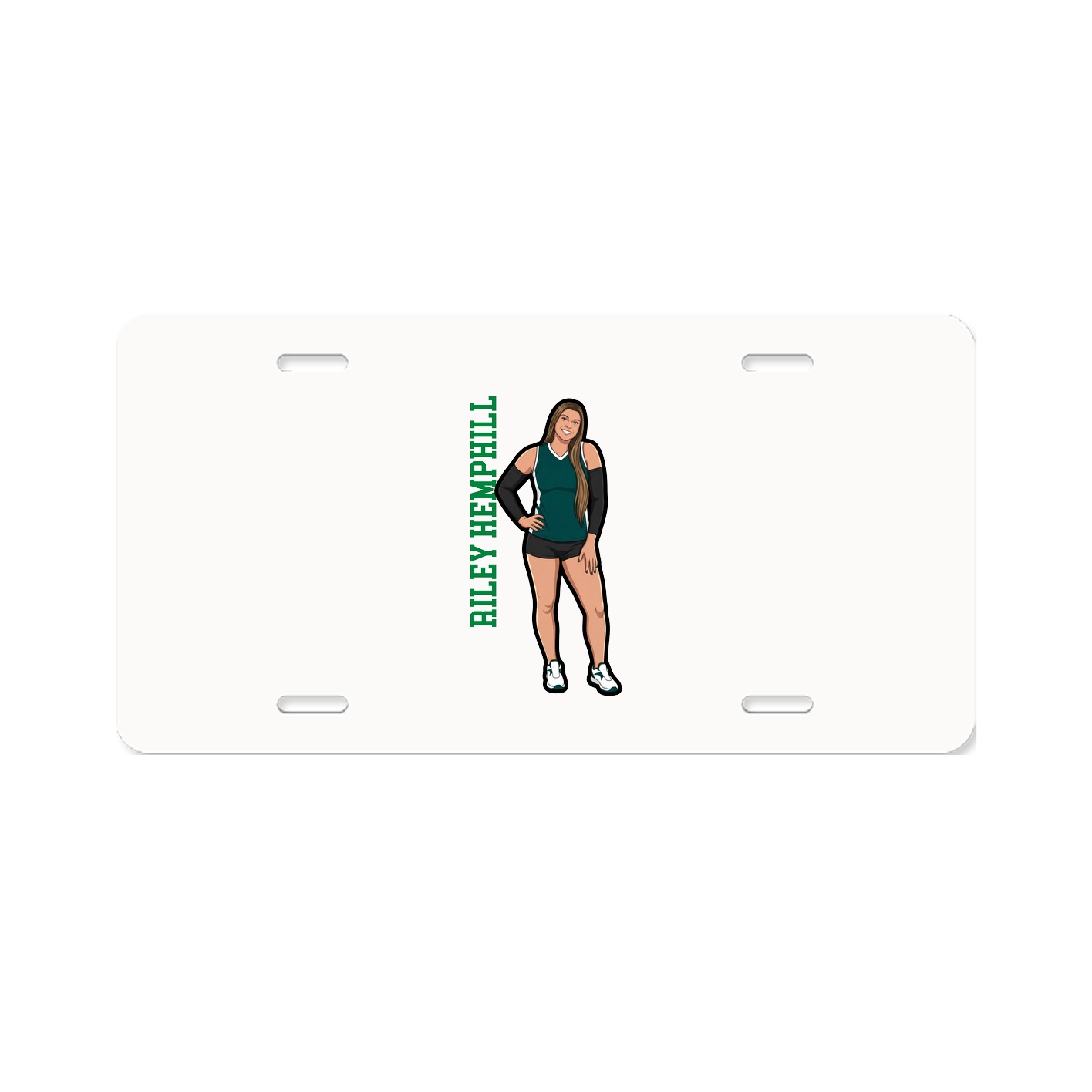 License Plate — Name Vertical in Classic