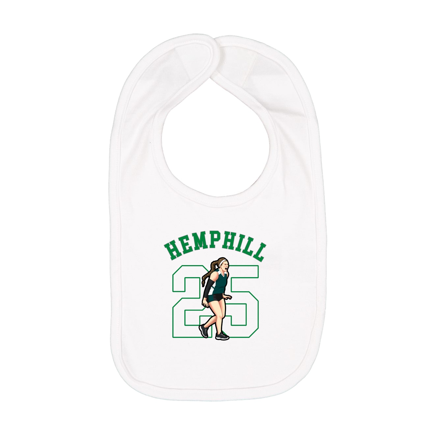 Infant Bib — Shirsey Arch in White