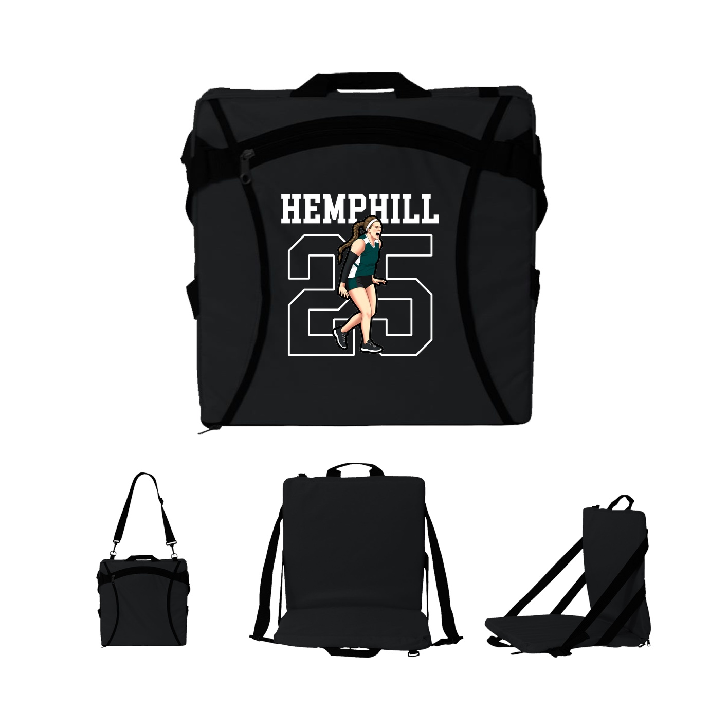 Folding Stadium Seat — Shirsey in Black