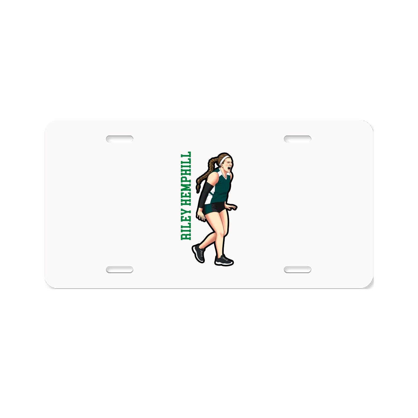 License Plate — Name Vertical in Classic