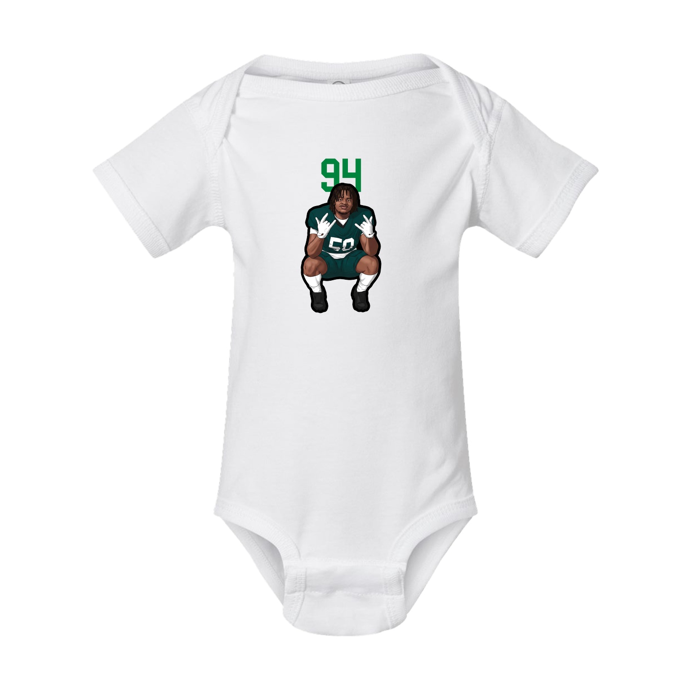 Baby Onesie — Number Top in White