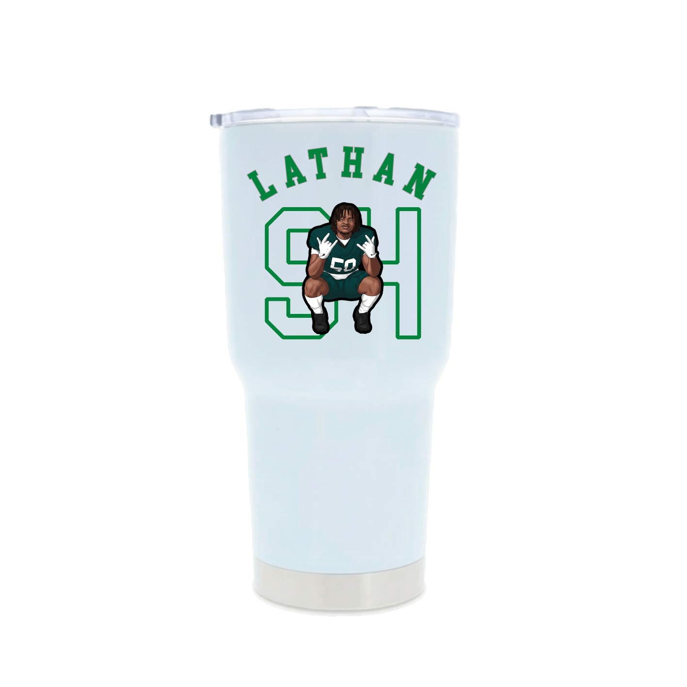 30oz Stainless Steel Tumbler — Shirsey Arch in White