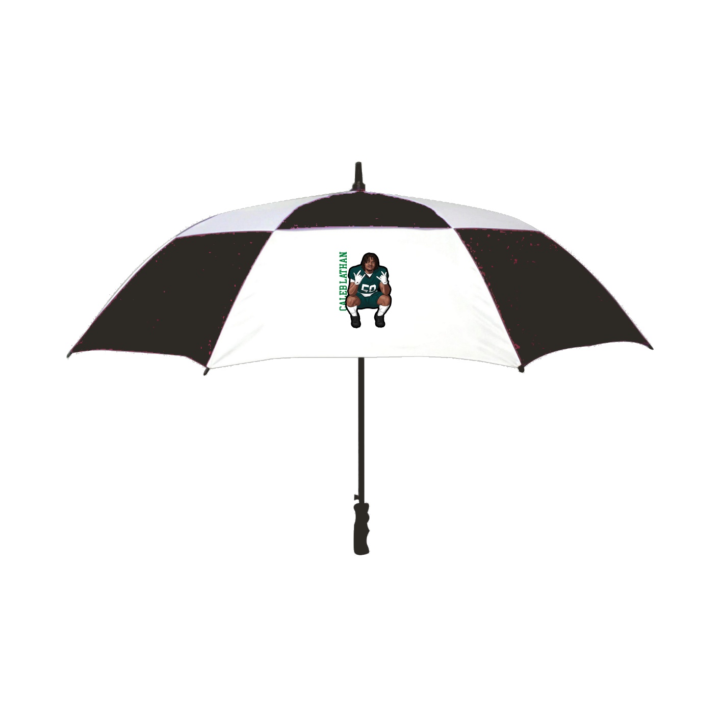Golf Umbrella — Name Vertical in Black