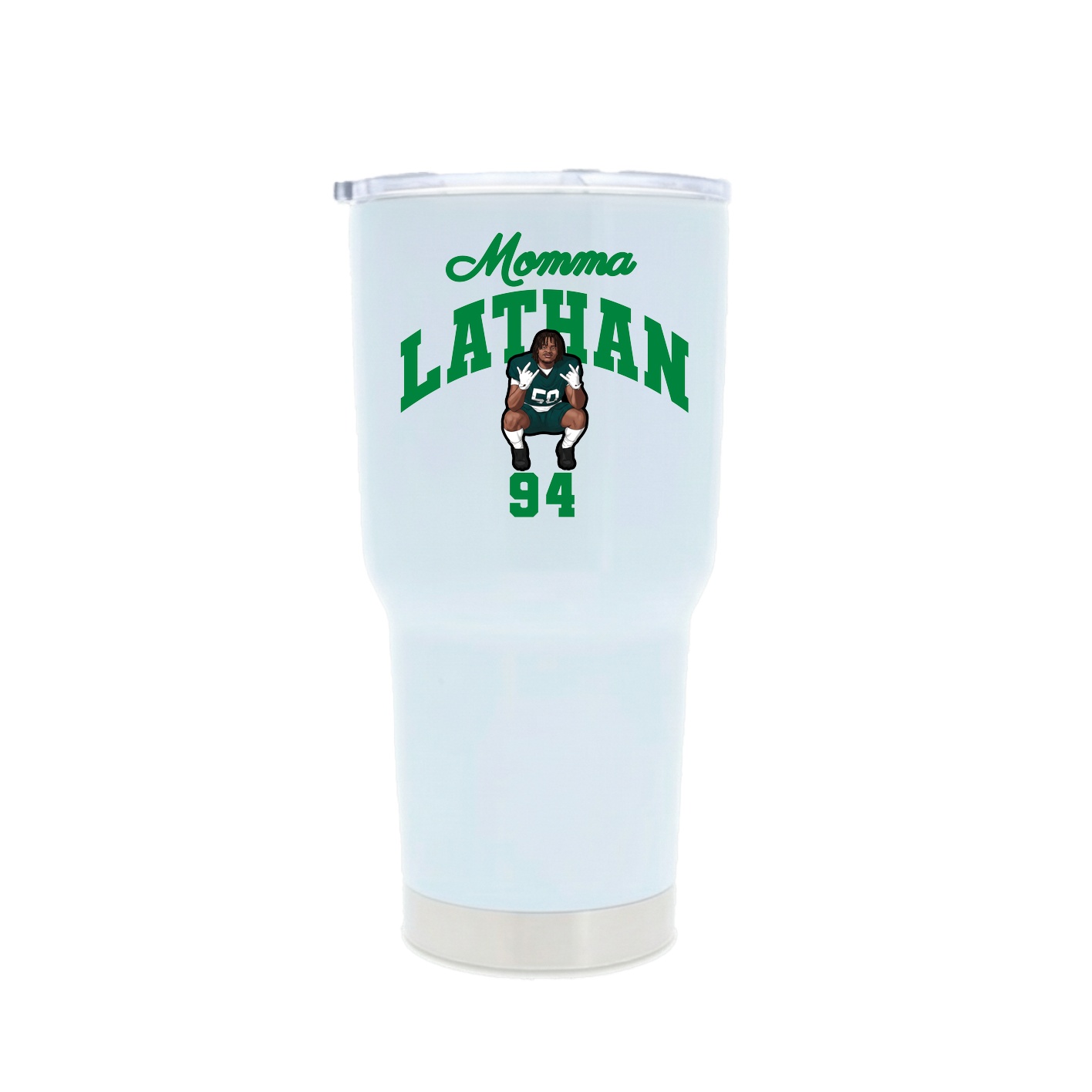 30oz Stainless Steel Tumbler — Mothers Day Arch in White