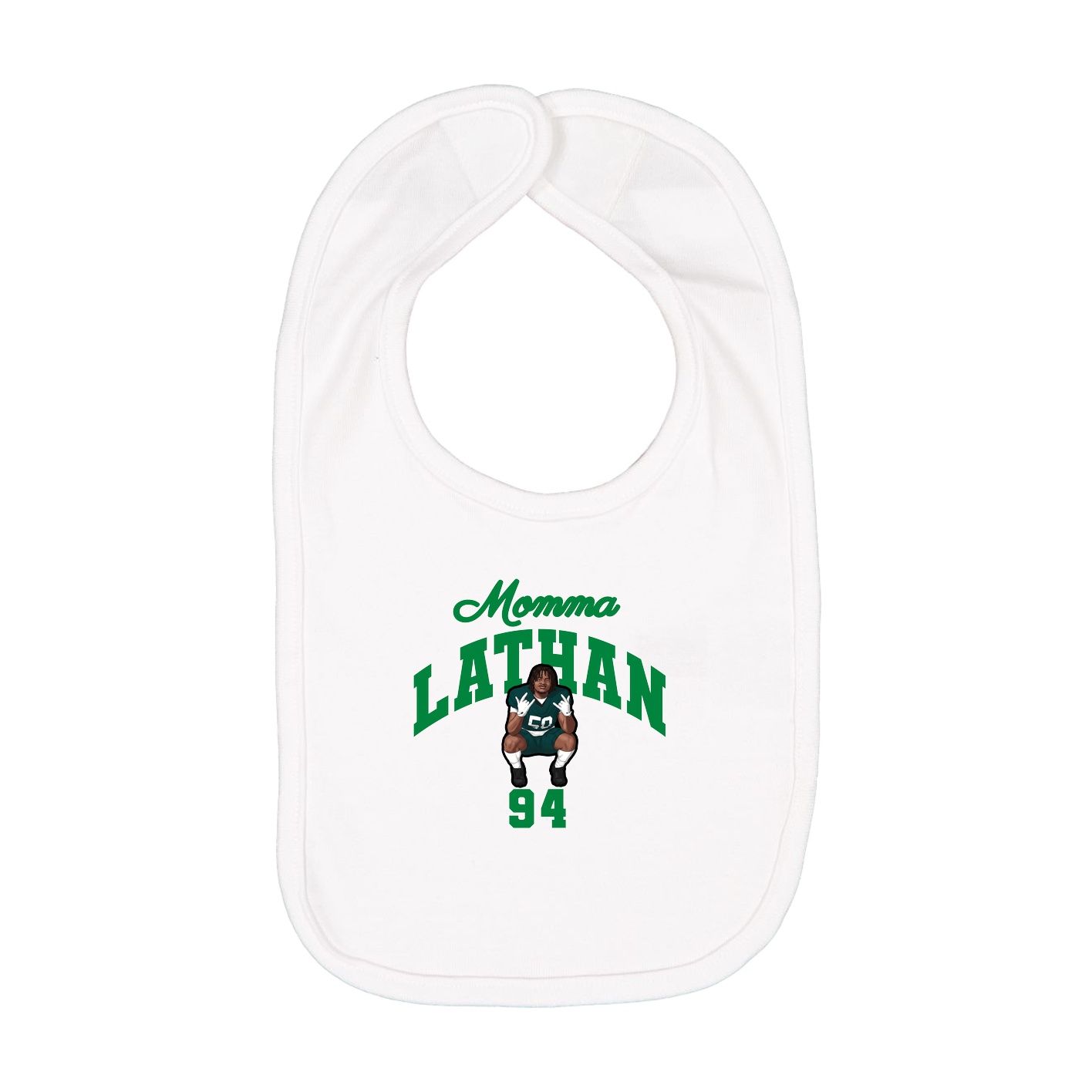 Infant Bib — Mothers Day Arch in White