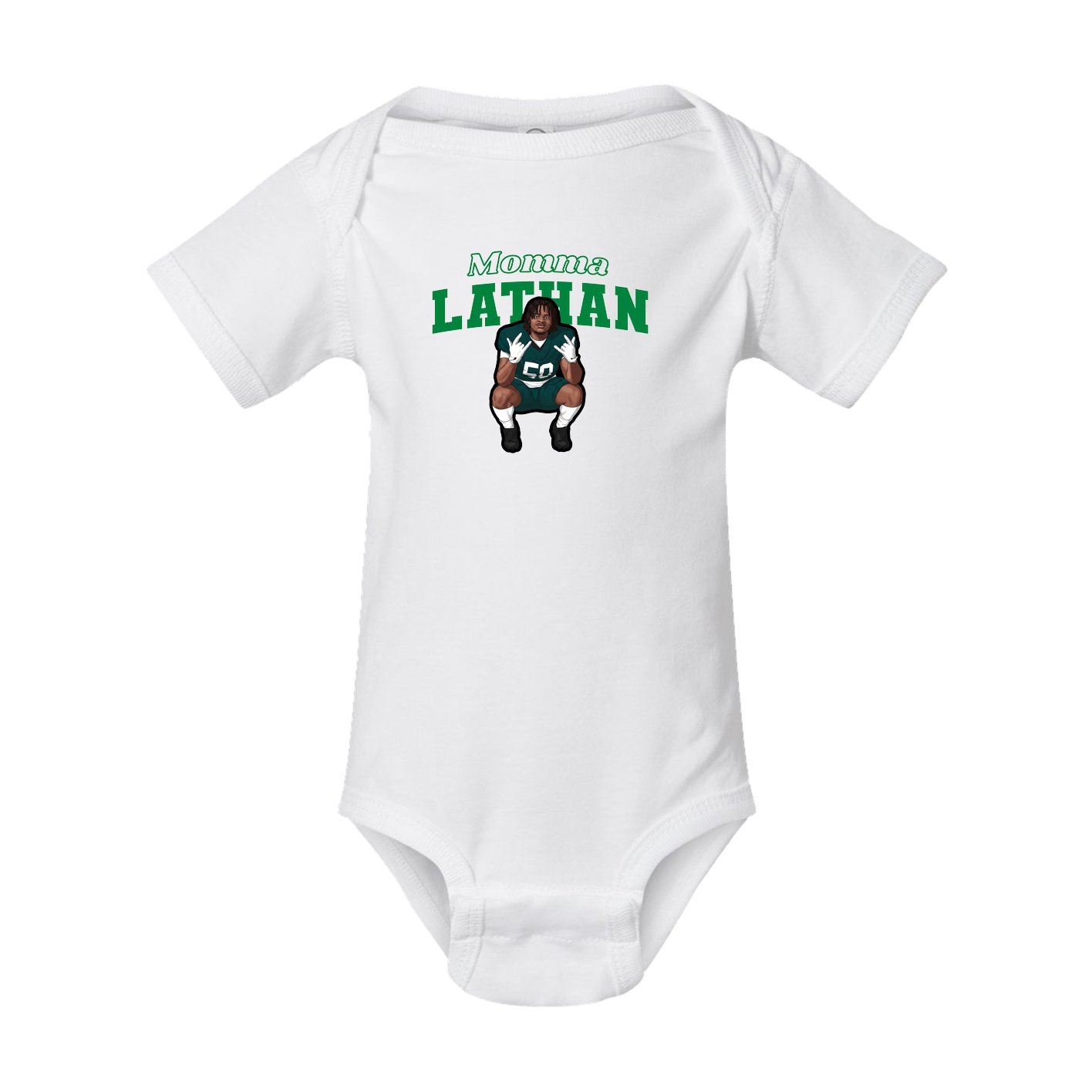 Baby Onesie — Mothers Day Block in White