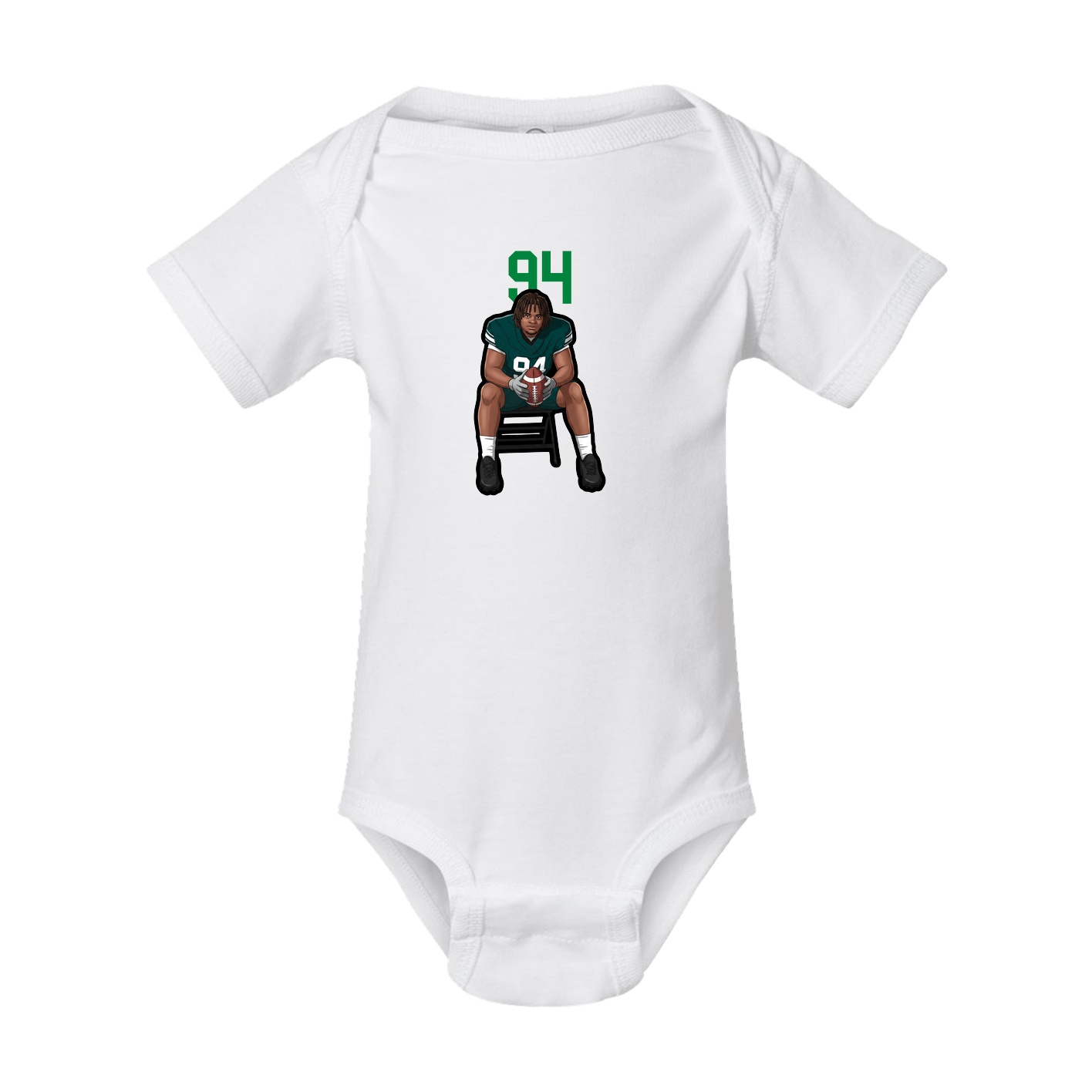 Baby Onesie — Number Top in White