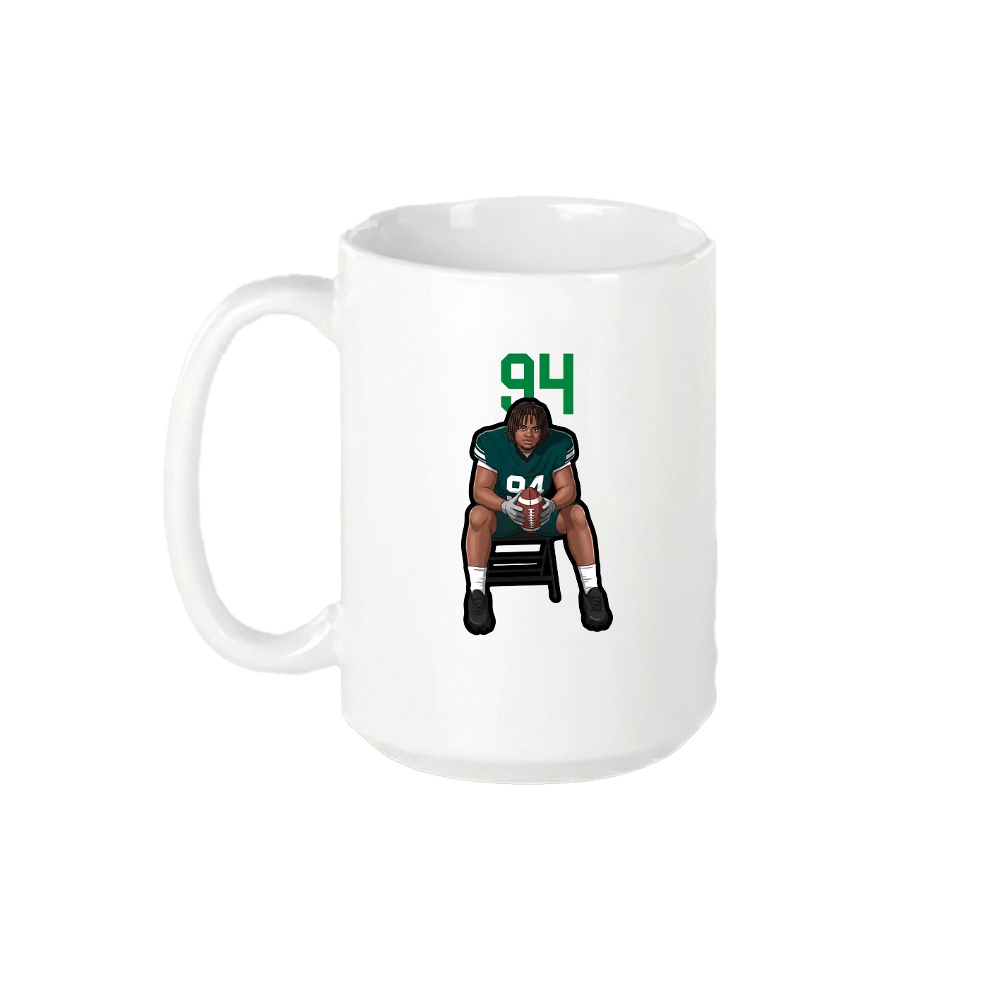 15oz Coffee Mug — Number Top in White