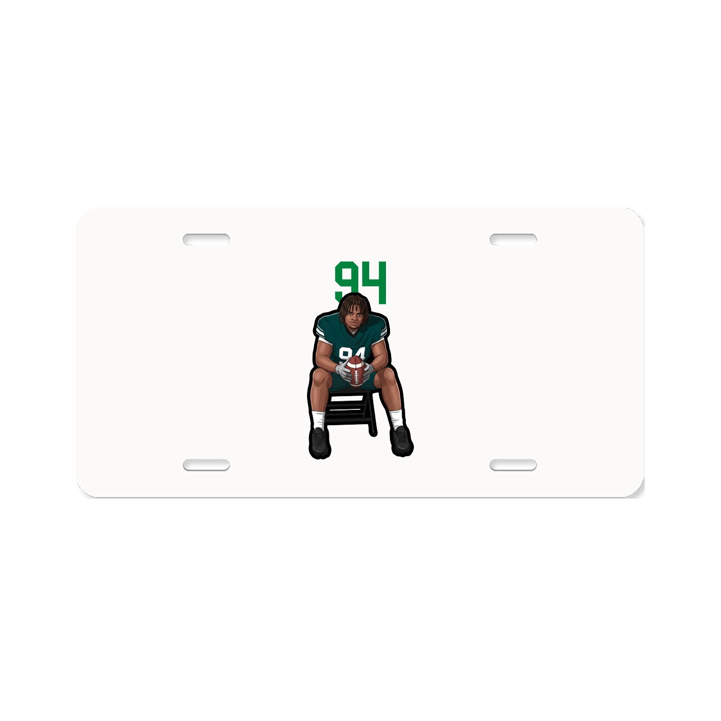 License Plate — Number Top in Classic