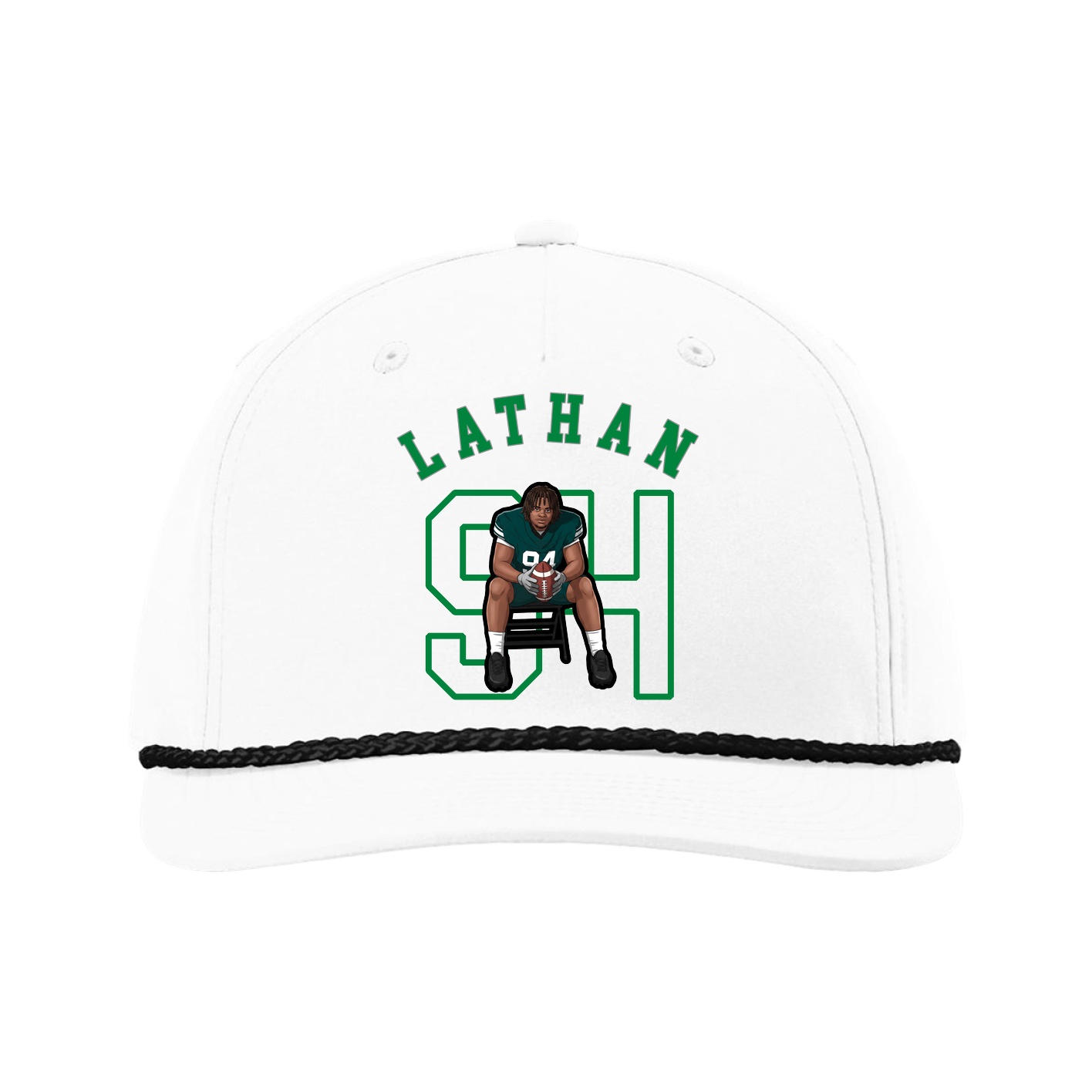 Five-Panel Classic Rope Cap — Shirsey Arch in White