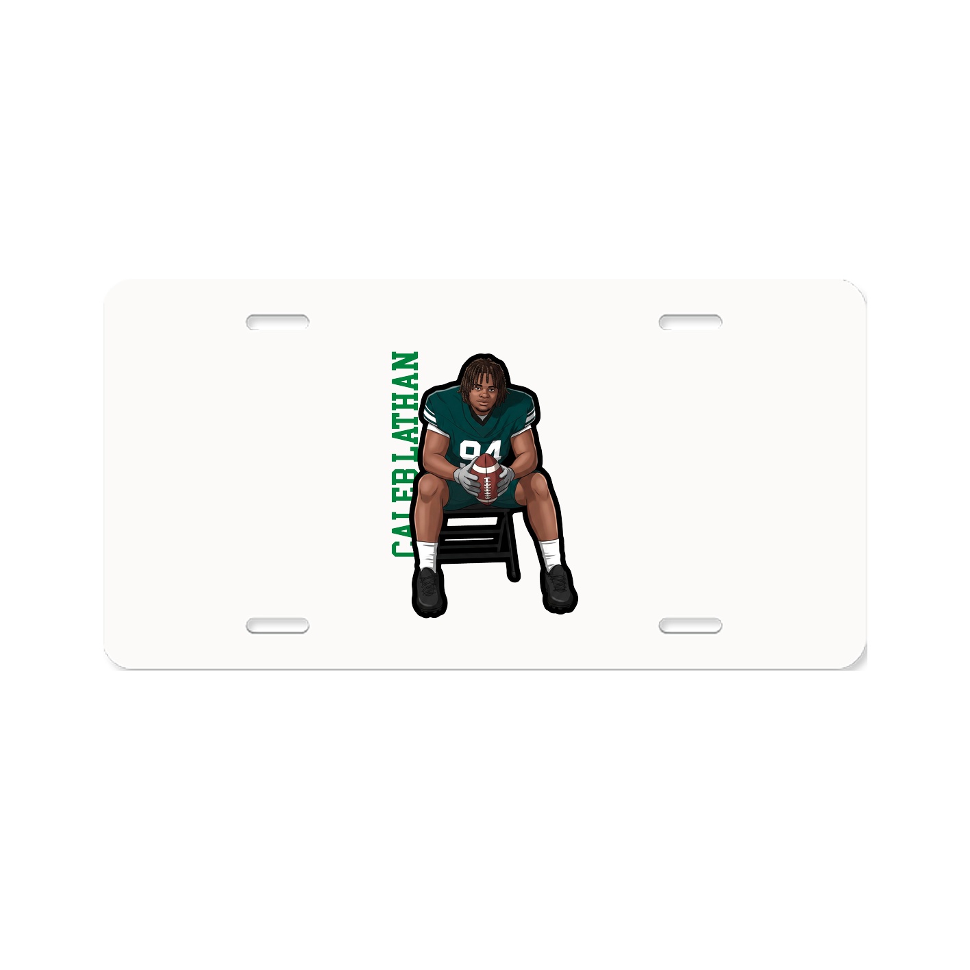 License Plate — Name Vertical in Classic