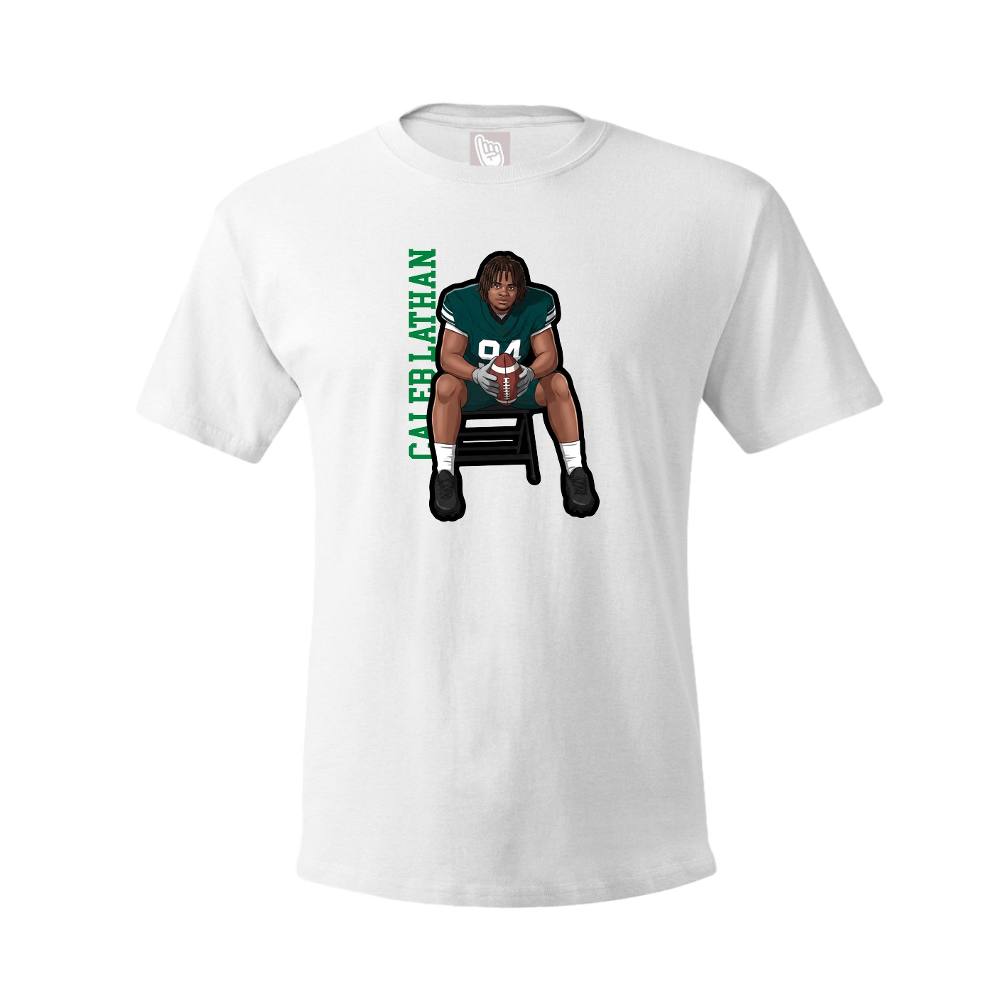 Tee — Name Vertical in White