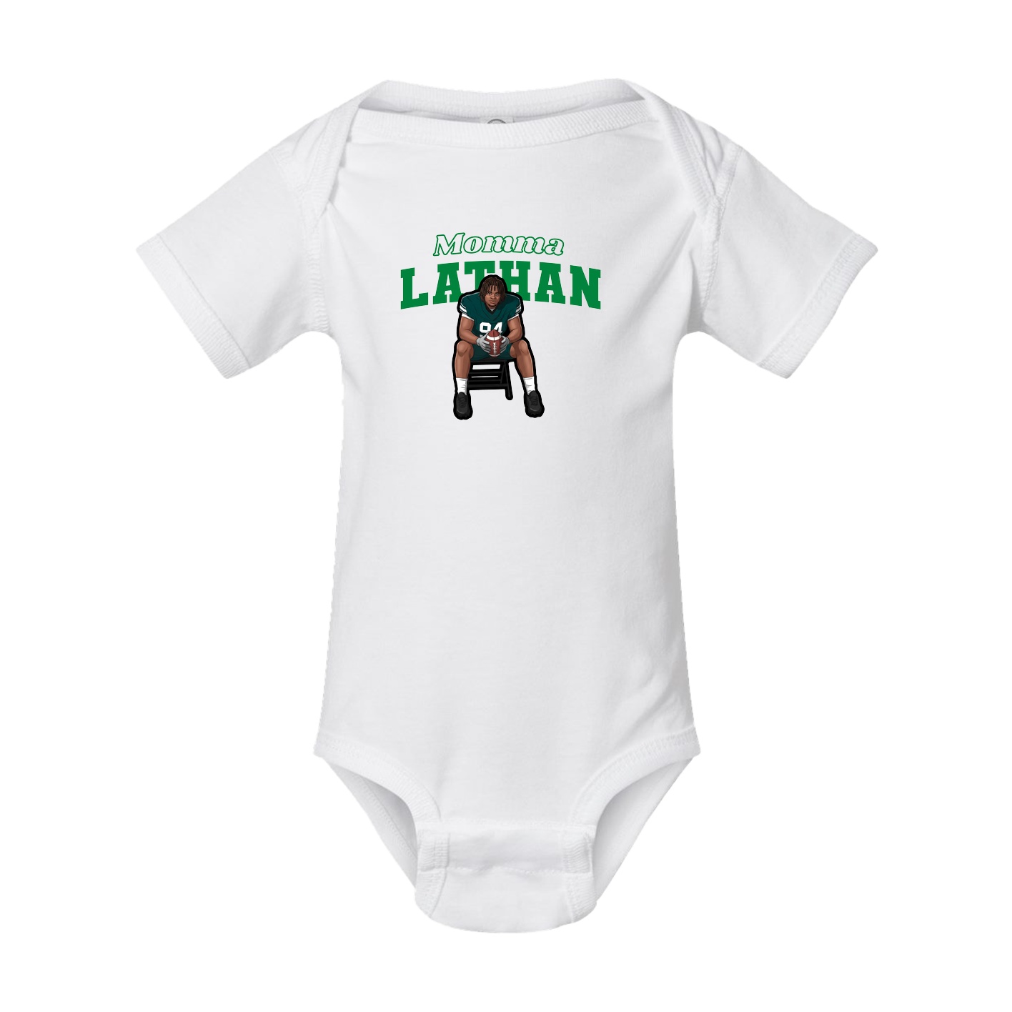 Baby Onesie — Mothers Day Block in White