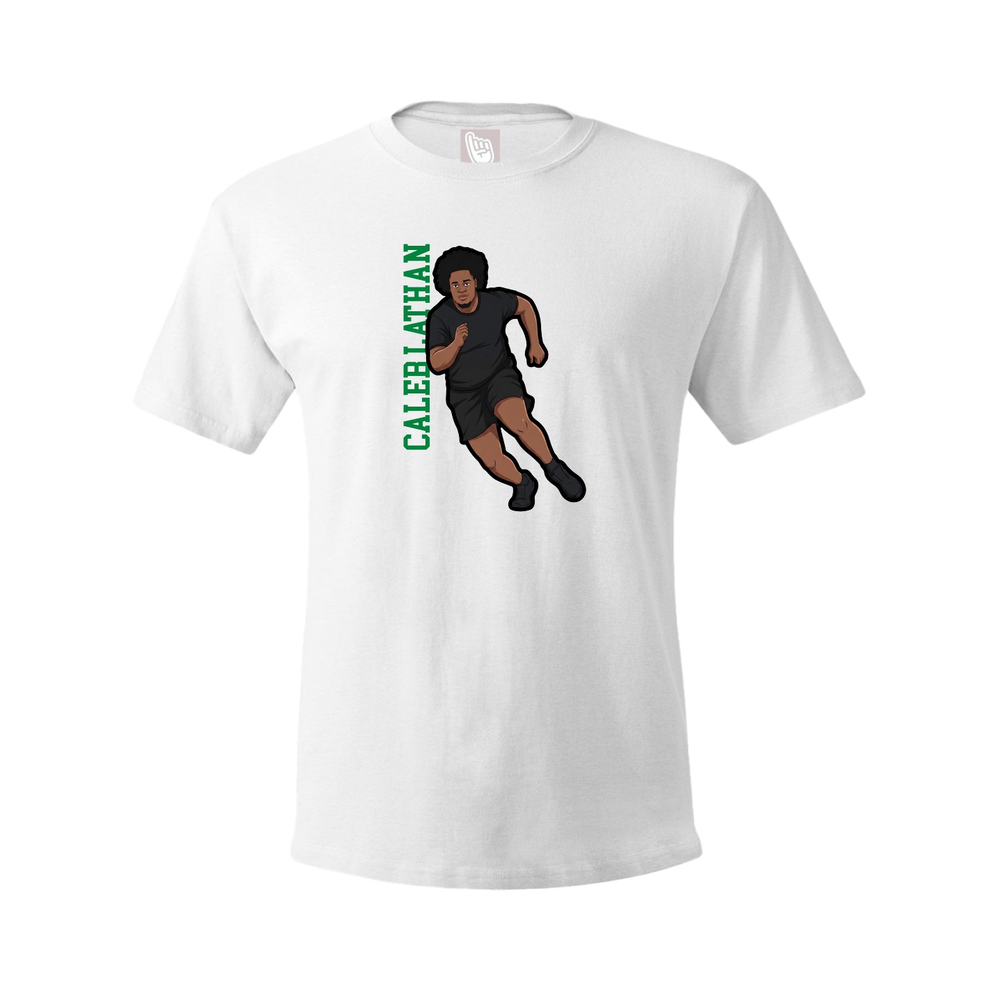 Tee — Name Vertical in White