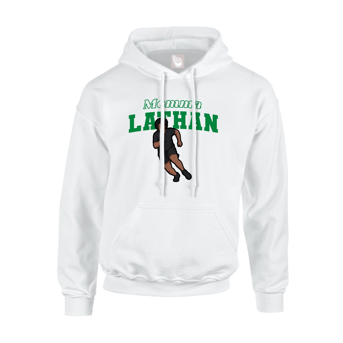 Youth Hoodie — Mothers Day Block in White