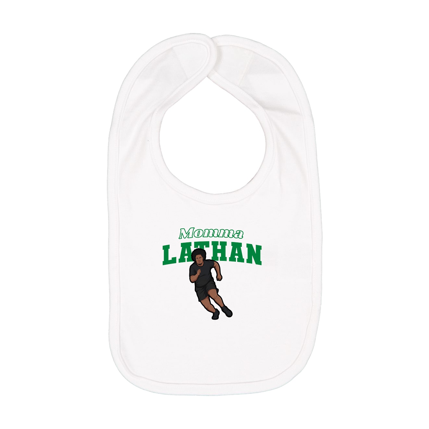 Infant Bib — Mothers Day Block in White