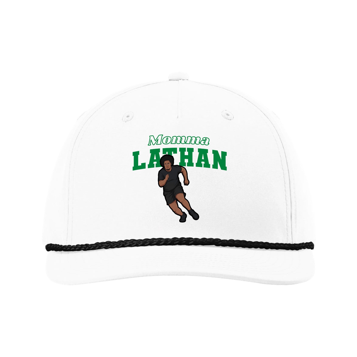 Five-Panel Classic Rope Cap — Mothers Day Block in White