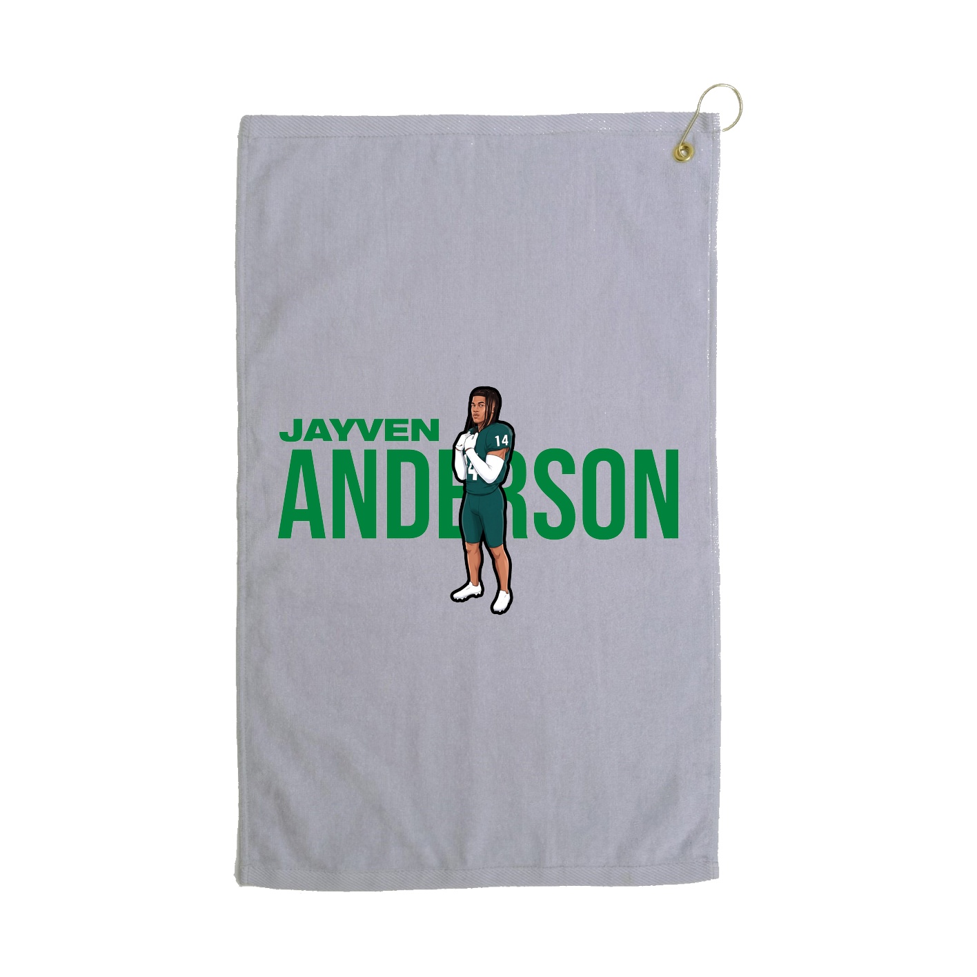 Golf Towel — Player Name in Grey