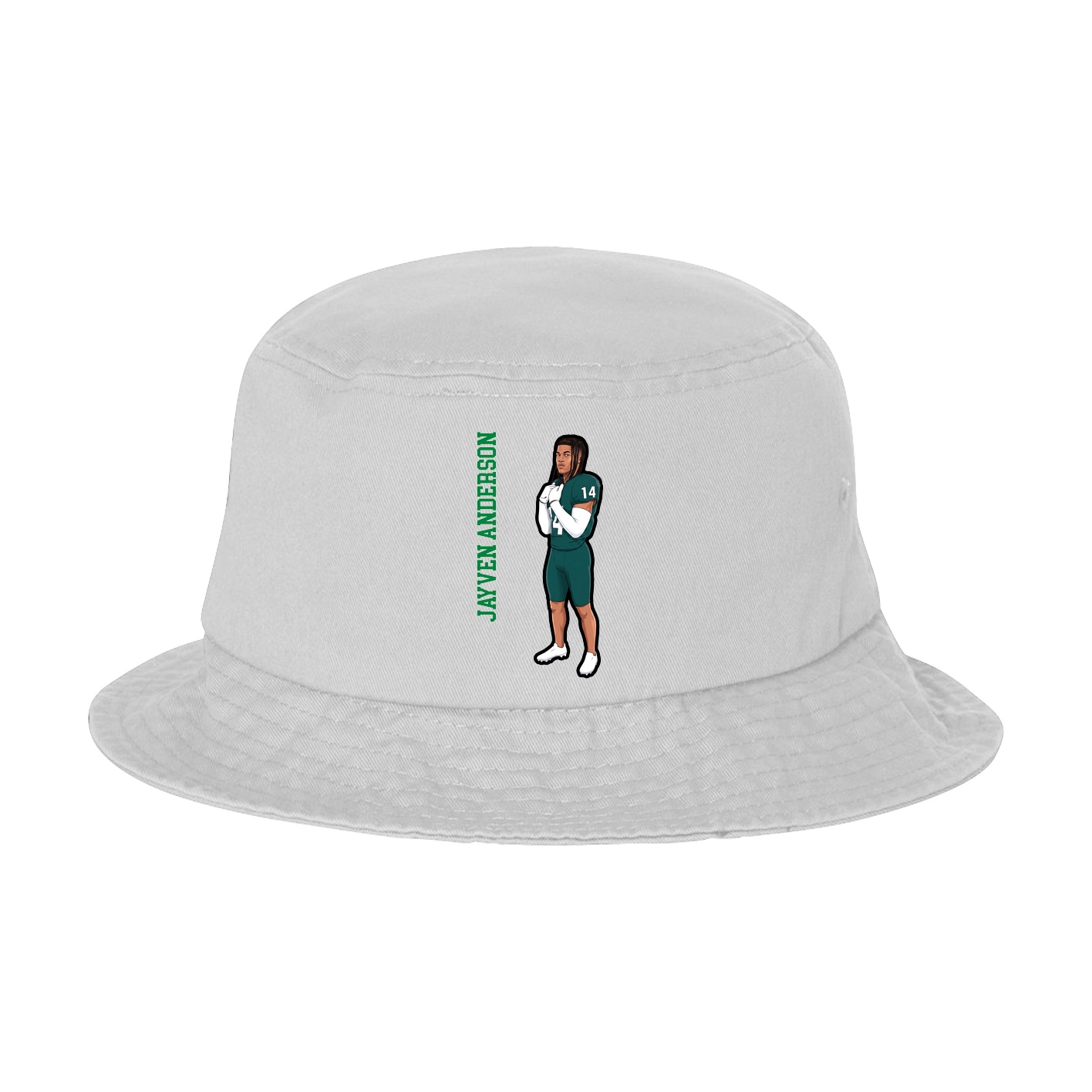 Bucket Cap — Name Vertical in White