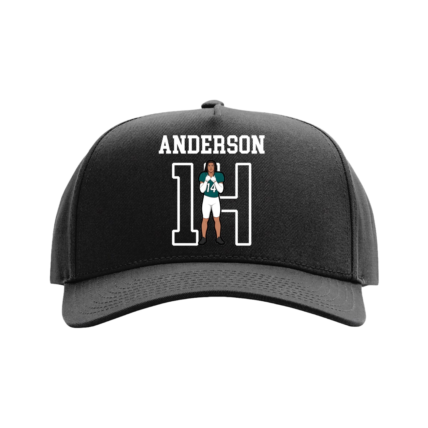 Full Fabric Five-Panel Champ Cap — Shirsey in Black