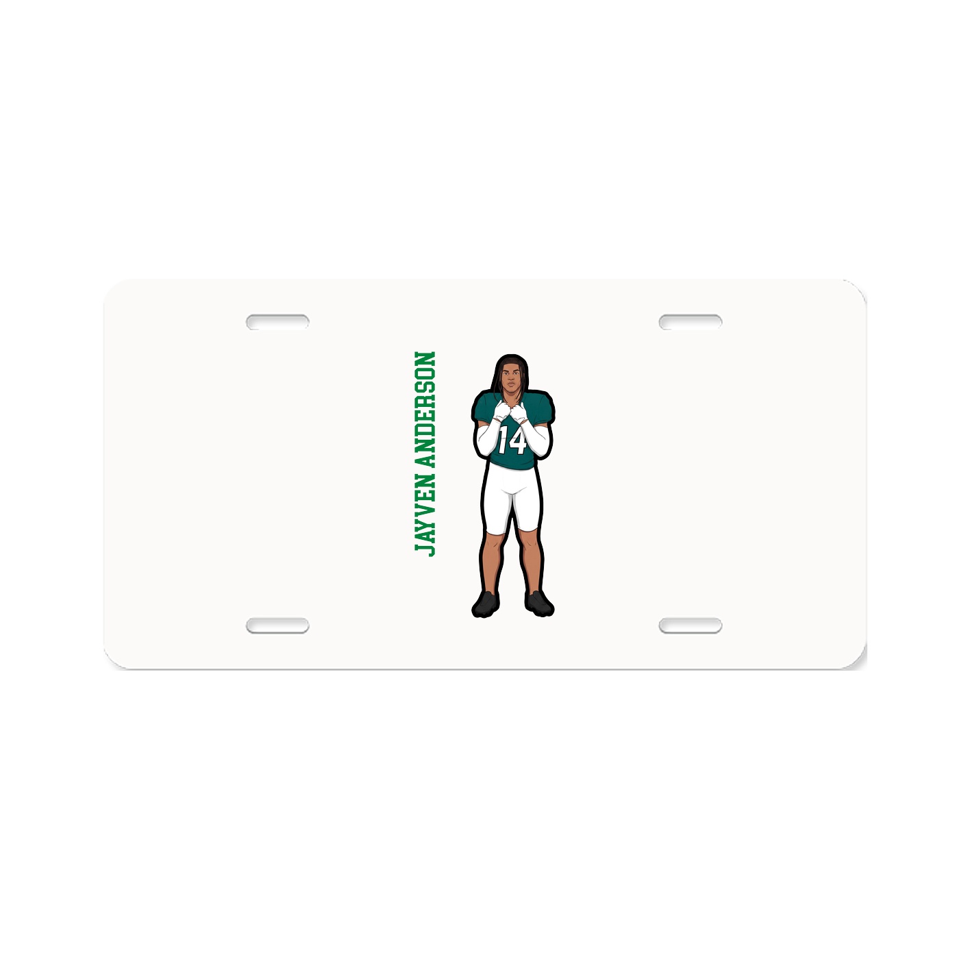 License Plate — Name Vertical in Classic