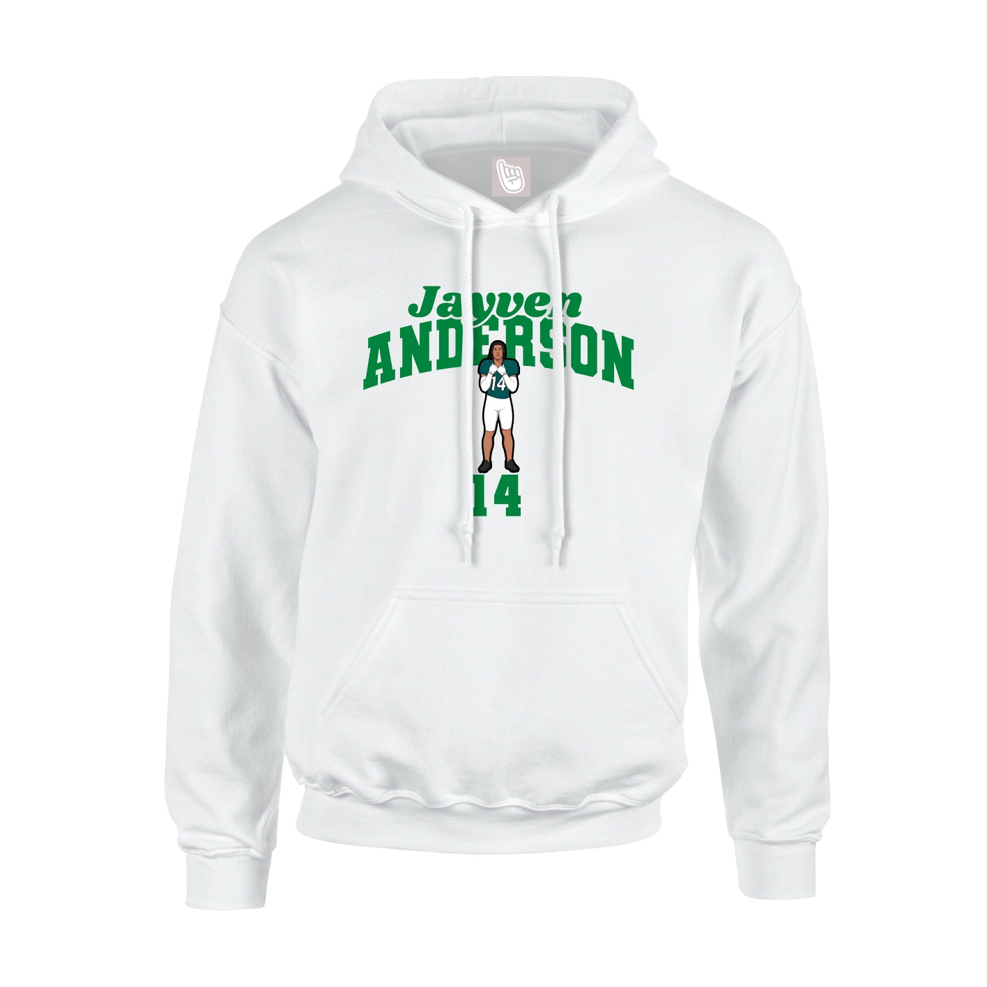 Hoodie — Signature Arch in White