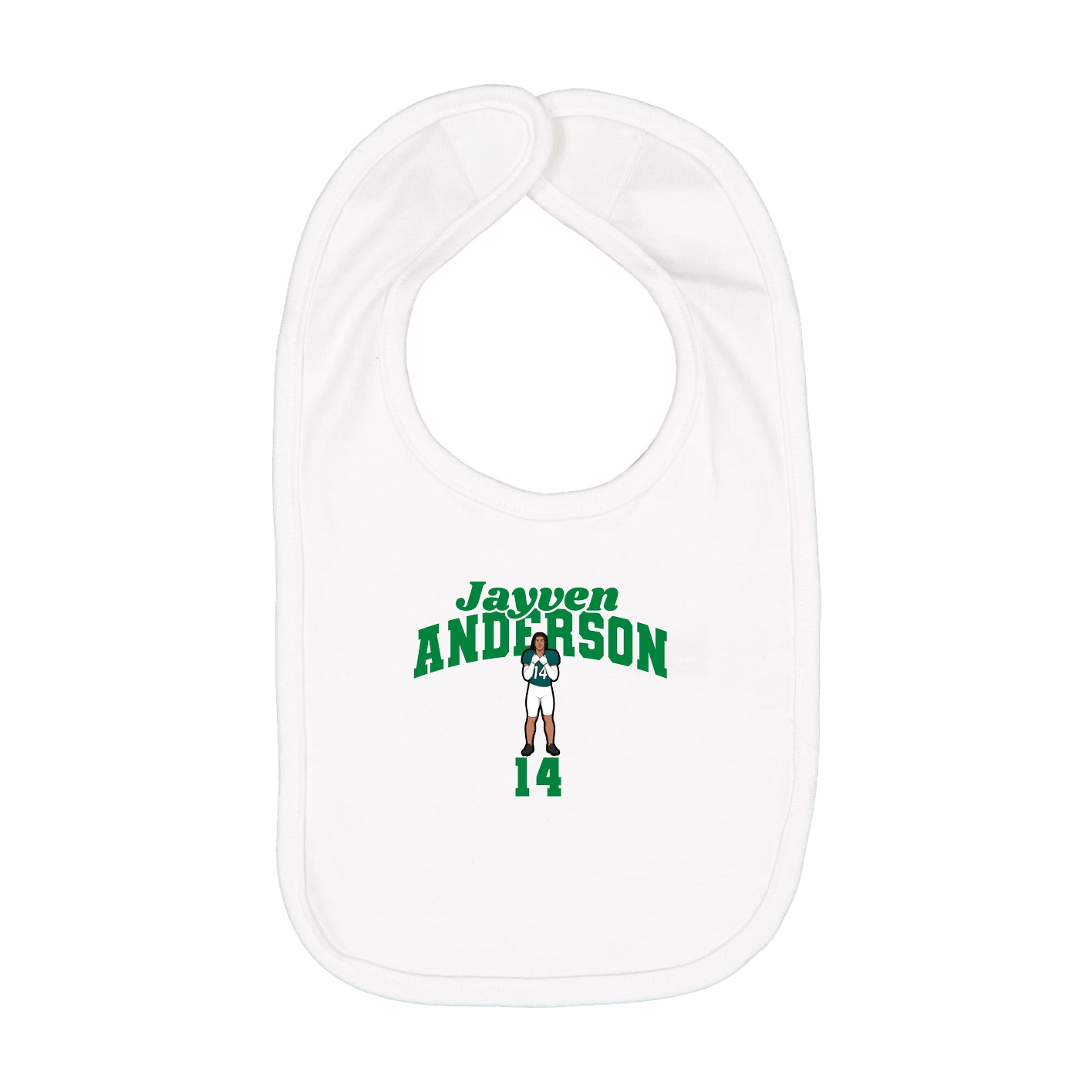 Infant Bib — Signature Arch in White