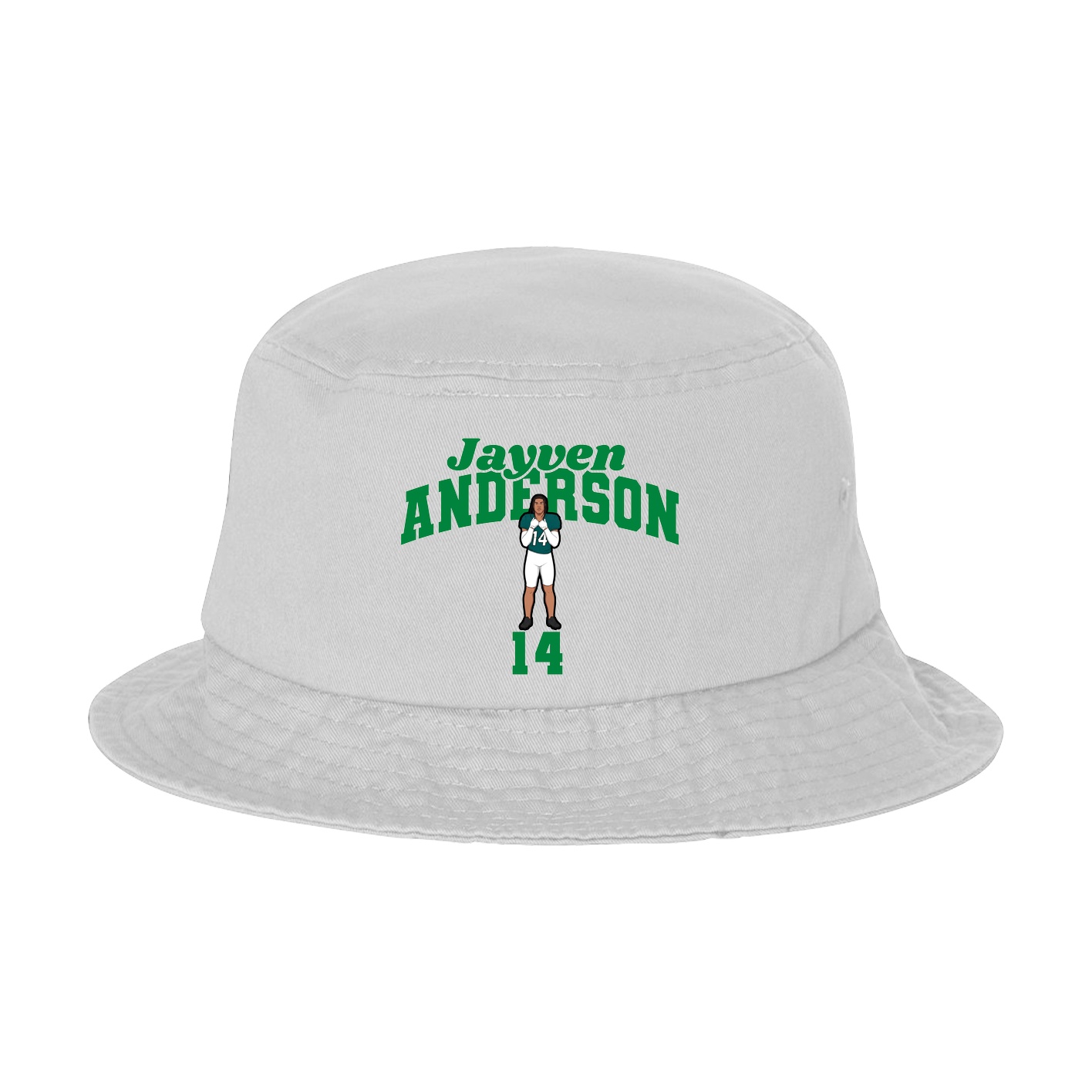 Bucket Cap — Signature Arch in White